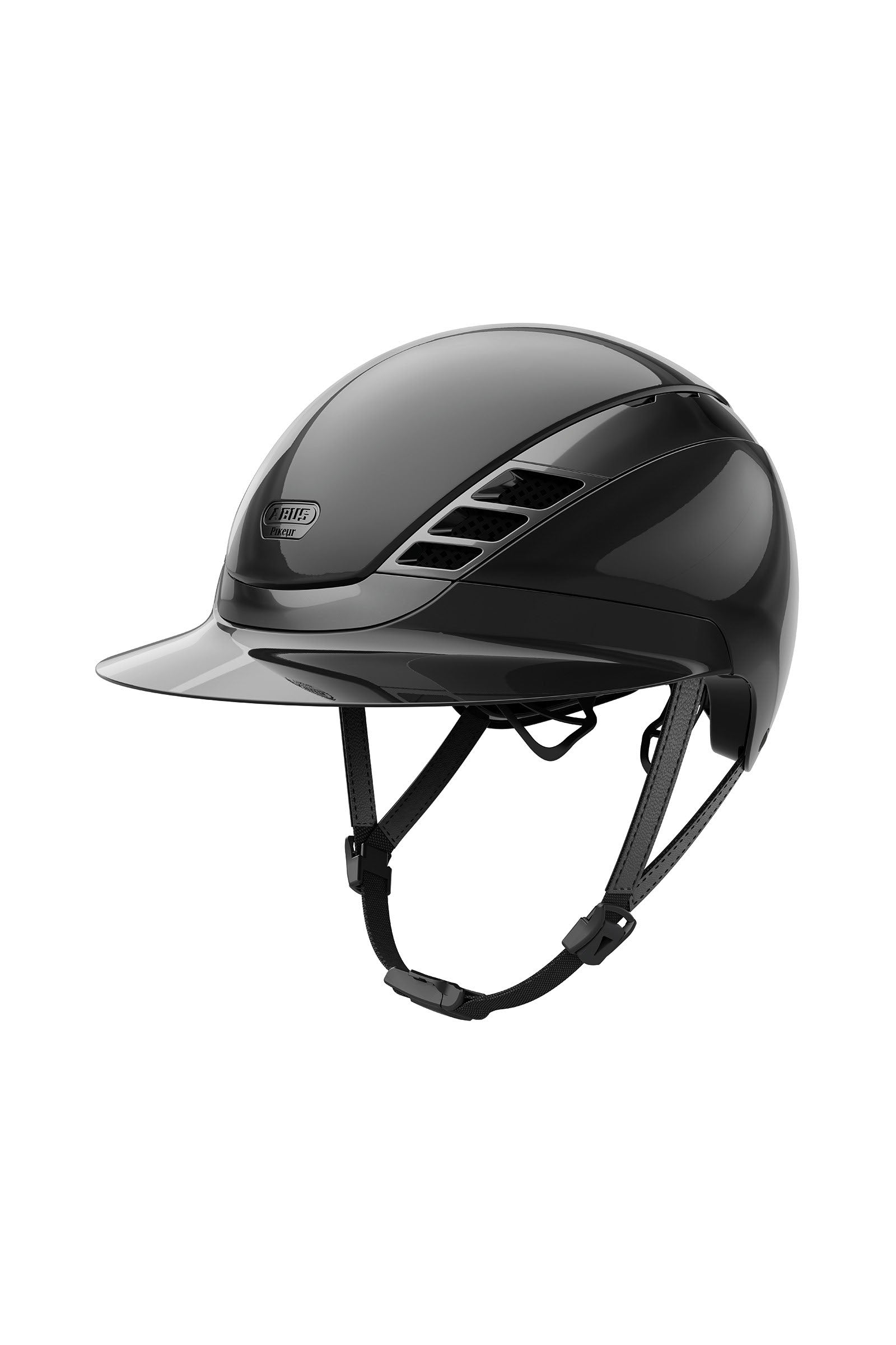 Abus Pikeur AirLuxe Chrome Kask jeździecki z długim daszkiem Kaski i kamizelki jeździeckie