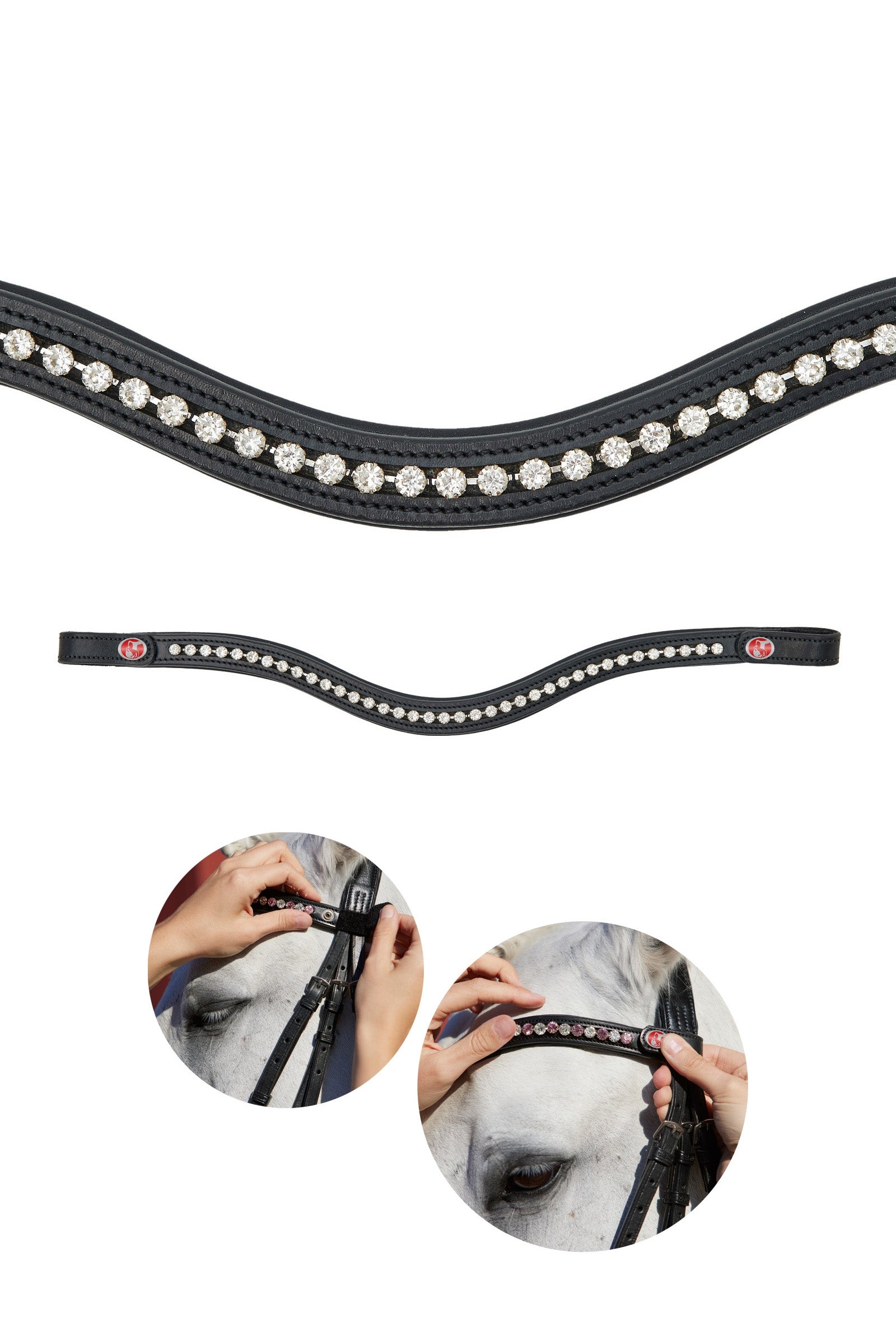 Kieffer FlexiLoop® Crystal Browband Bridles & Reins