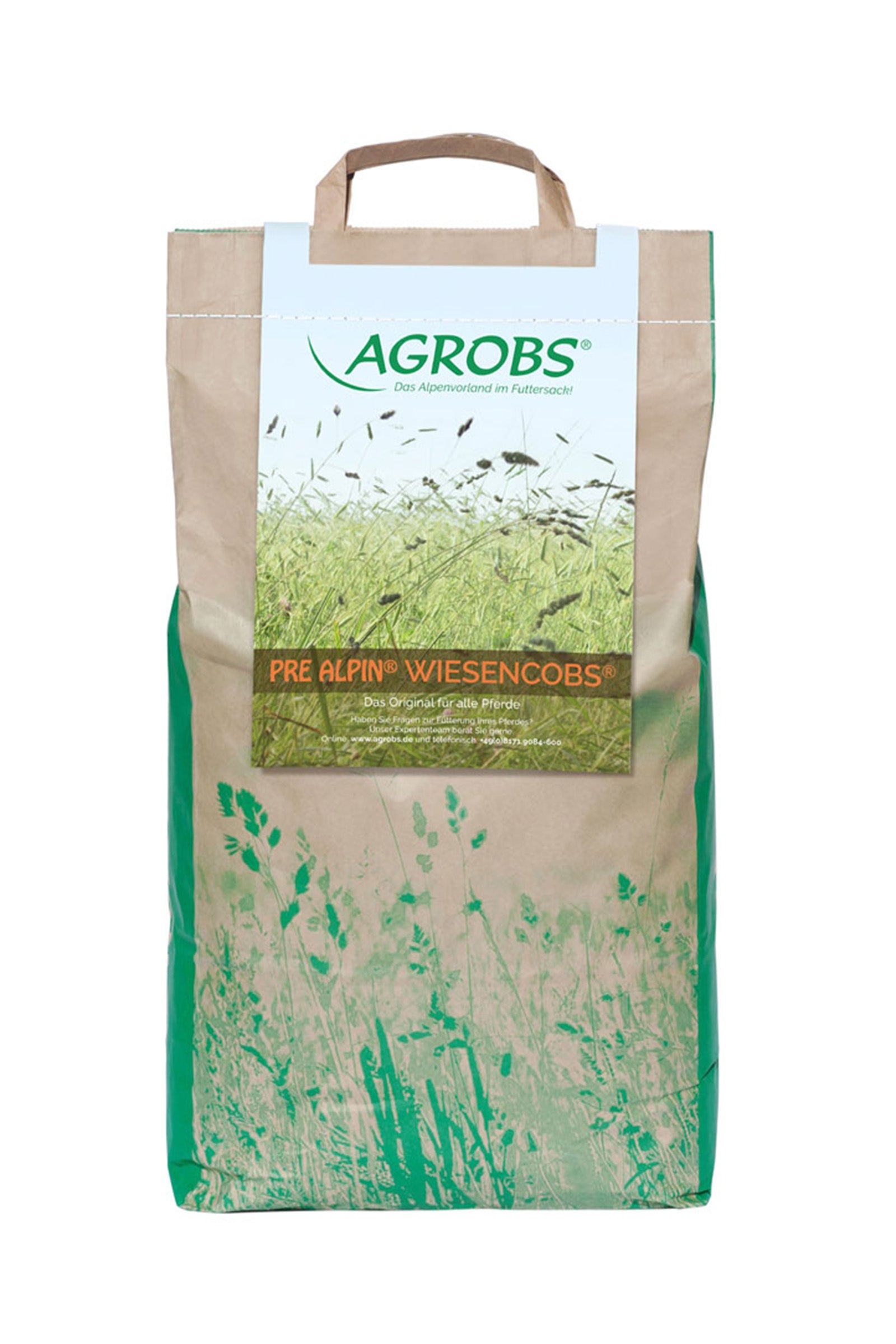 Agrobs Pre Alpin Wiesencobs kolby siana, 5kg Horse Feed & Nutrition