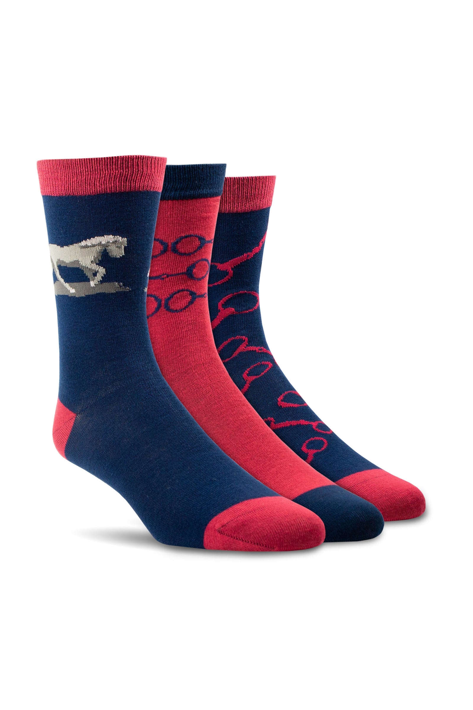 Ariat Skarpety damskie Charm Crew (zestaw 3 sztuk) Podkolanówki jeździeckie