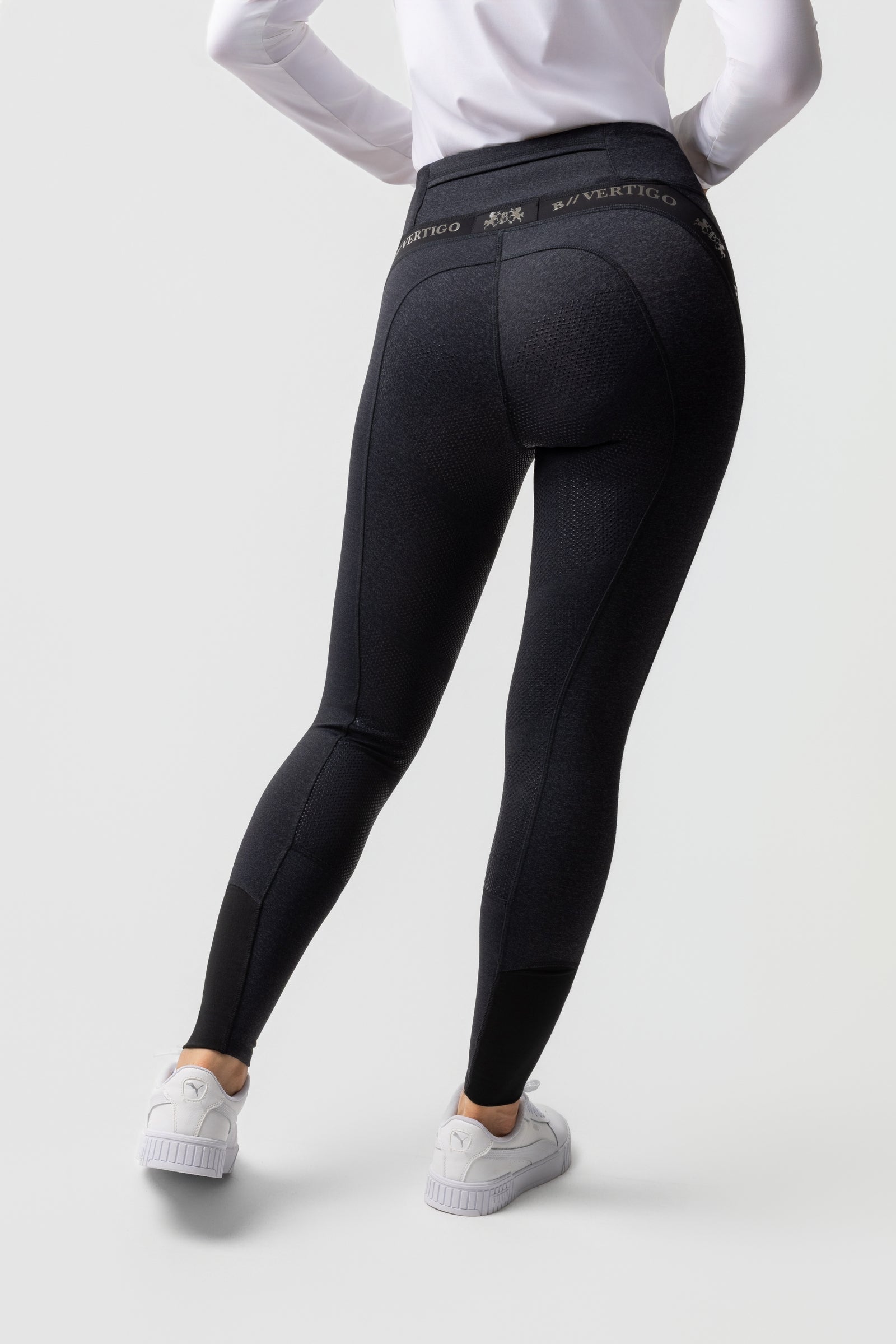 B Vertigo Jenny damskie legginsy jeździeckie z silikonowym pełnym lejem Womens Breeches