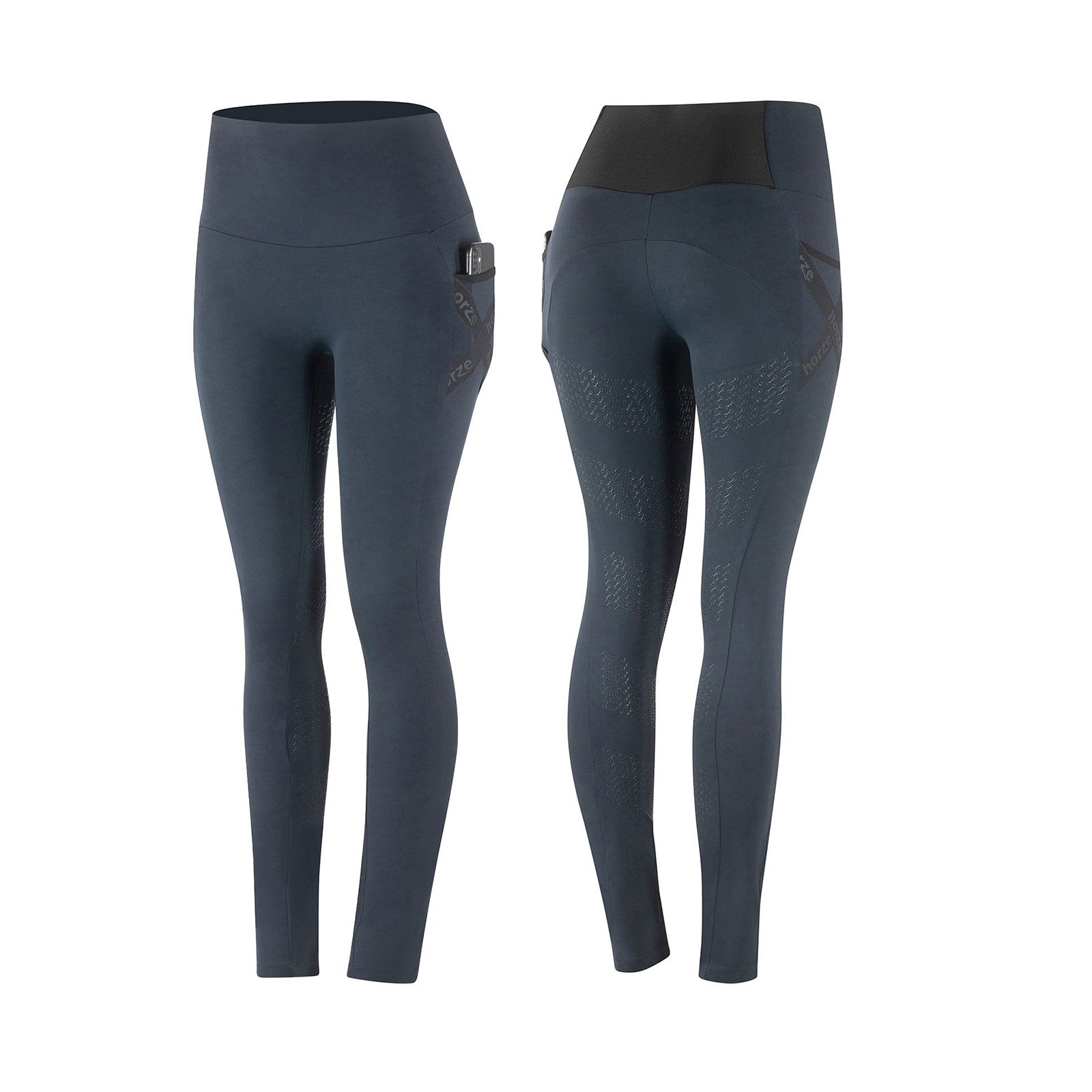 Horze Damskie funkcjonalne legginsy jeździeckie Sandra z pełnym lejem silikonowym Womens Breeches