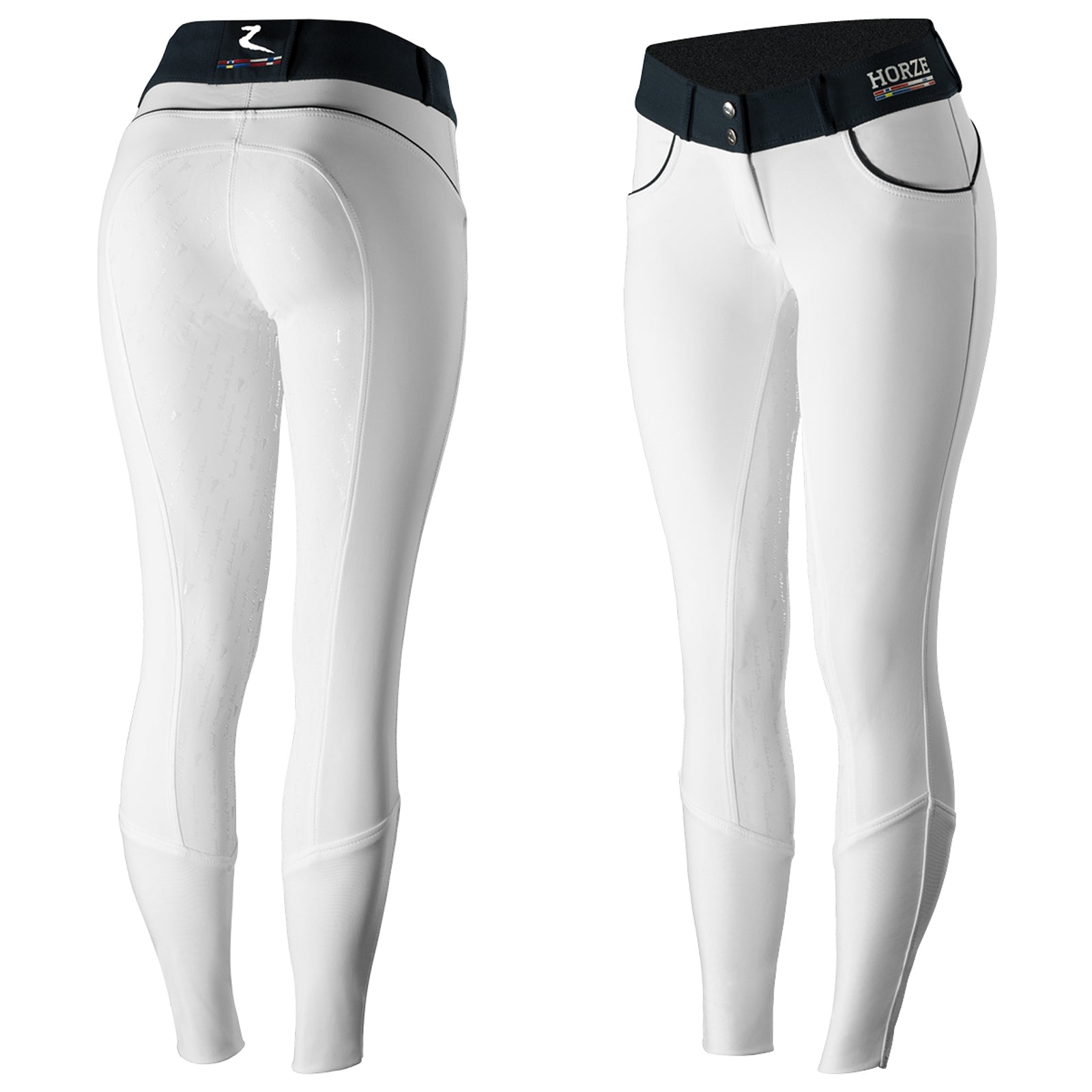 Horze Nordic Performance damskie bryczesy z pełnym silikonowym lejem, UPF 50+ Womens Breeches