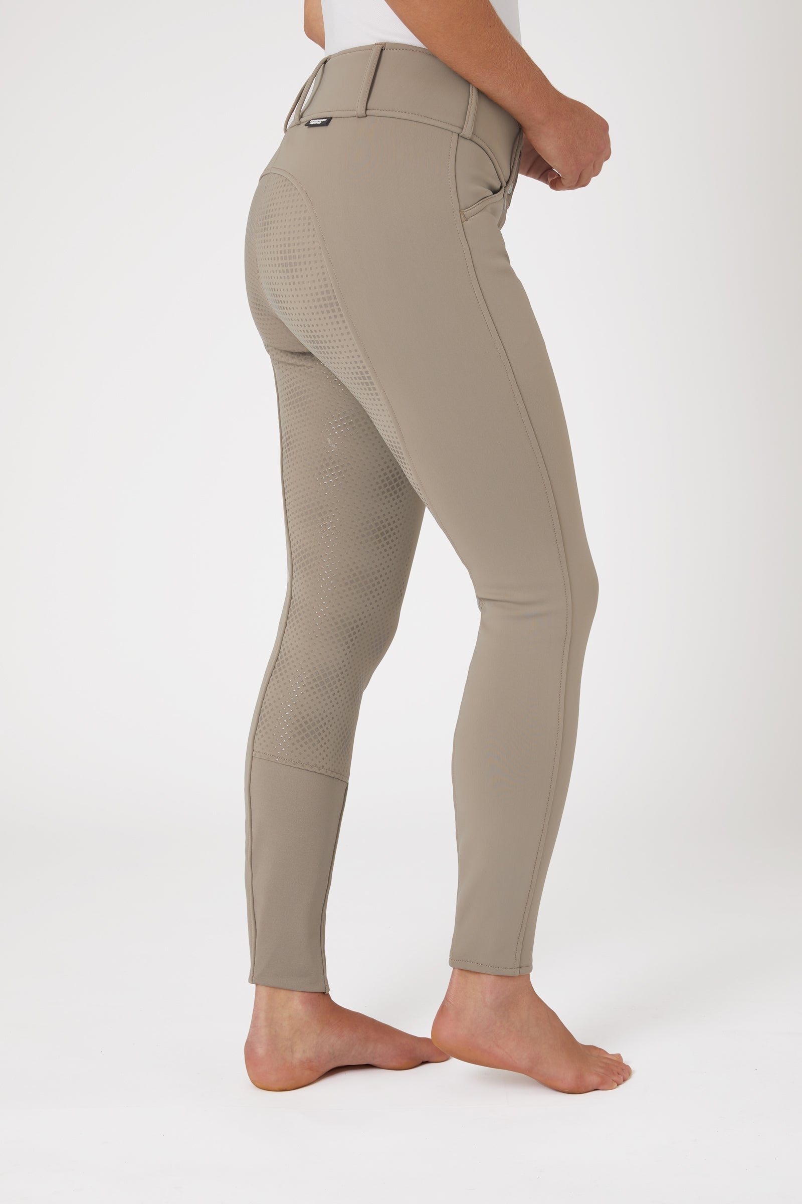 Horze Bryczesy damskie z pełnym lejem silikonowym Grand Prix Thermo Softshell FS Womens Breeches