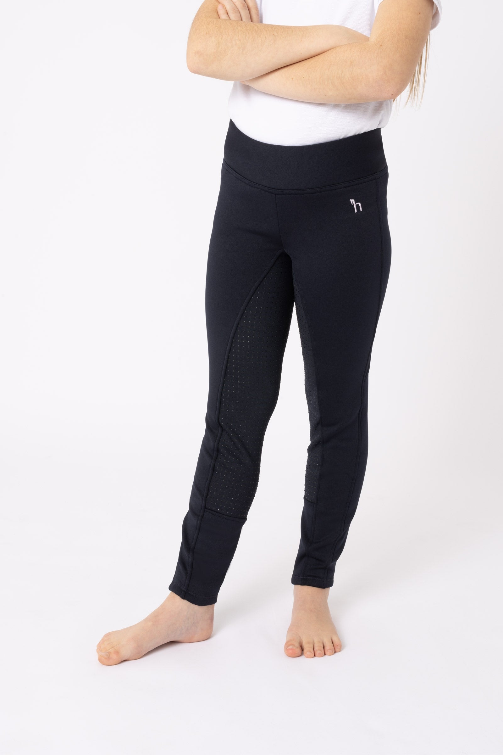 Horze Active Kids Winter Silicone Full Seat Riding Tights Kids Apparel