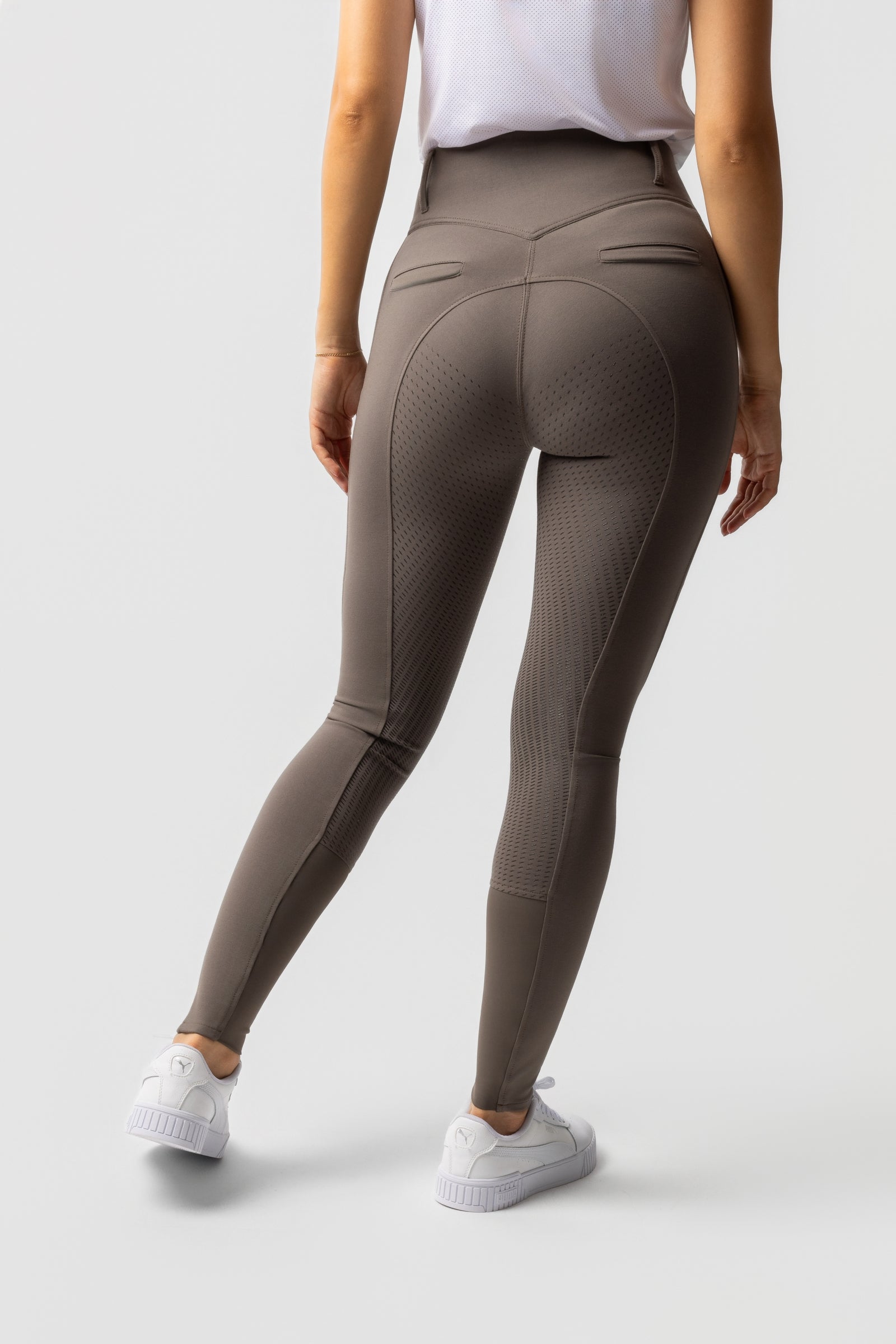 Horze Mira Bryczesy damskie z wysokim stanem, z silikonowym lejem FS Womens Breeches