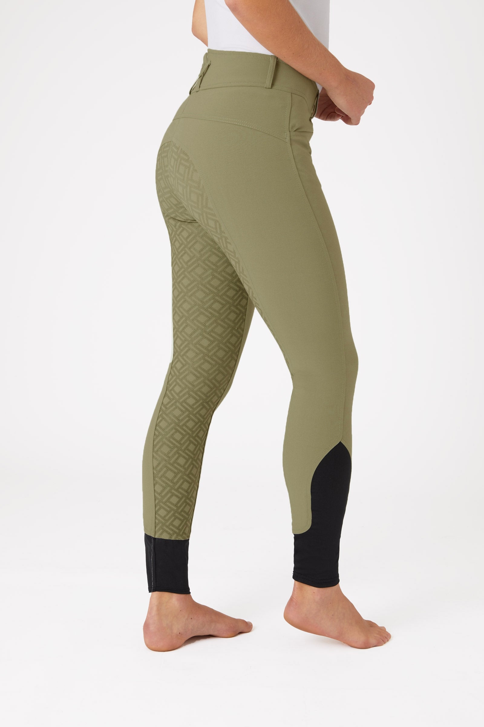 Horze Damskie bryczesy z wysokim stanem i pełnym lejem silikonowym Womens Breeches