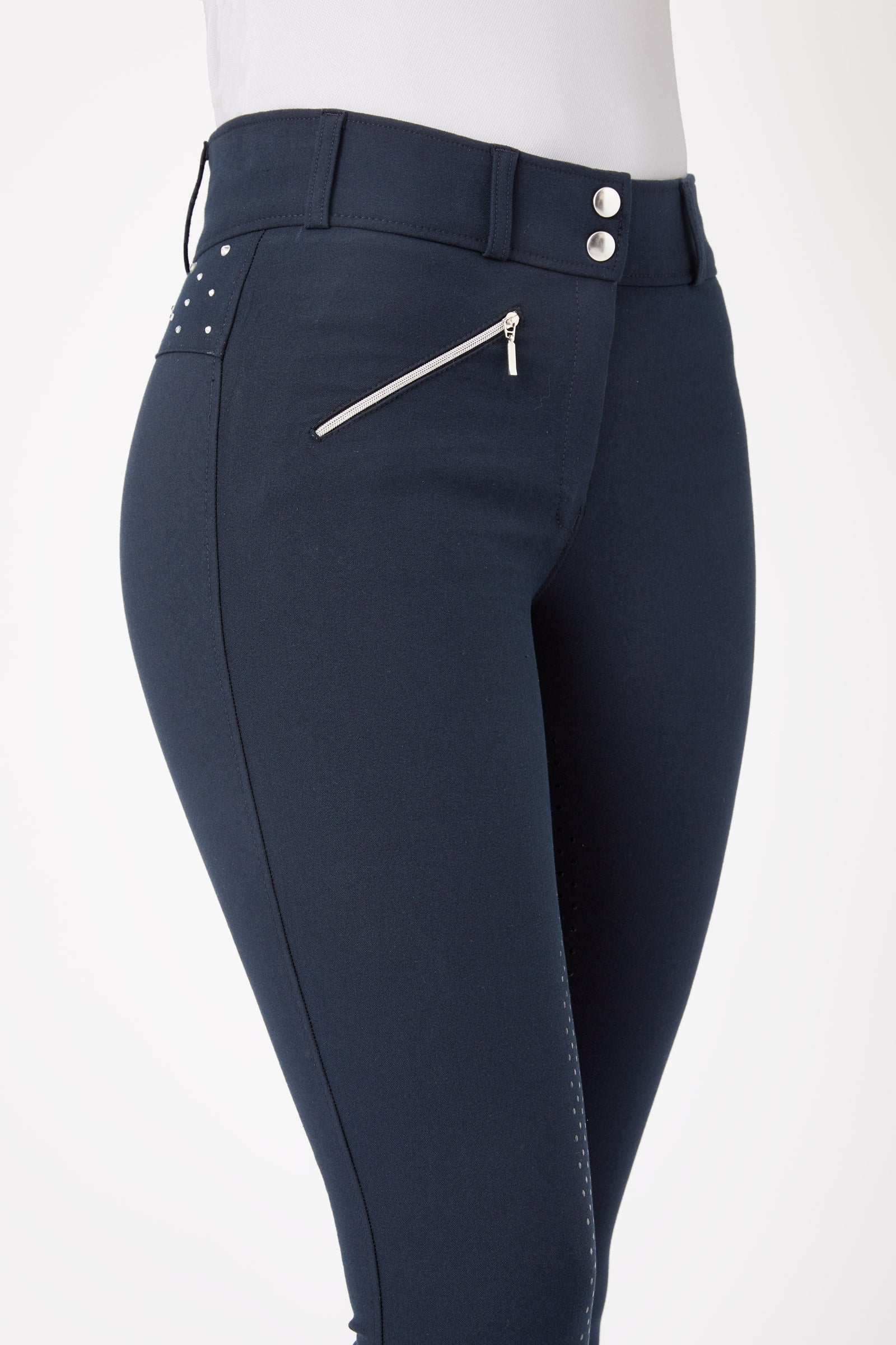 Horze Women's High Waist Full Grip Breeches with Crystals Womens Breeches