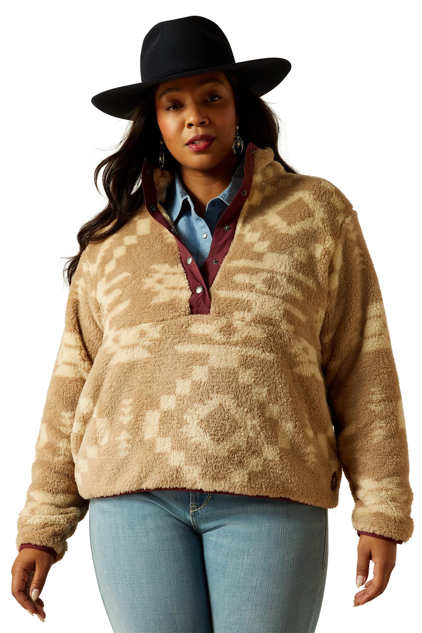 Ariat Berber Snap Women´s Sweater With 1/2 Placket Women’s Riding Clothing