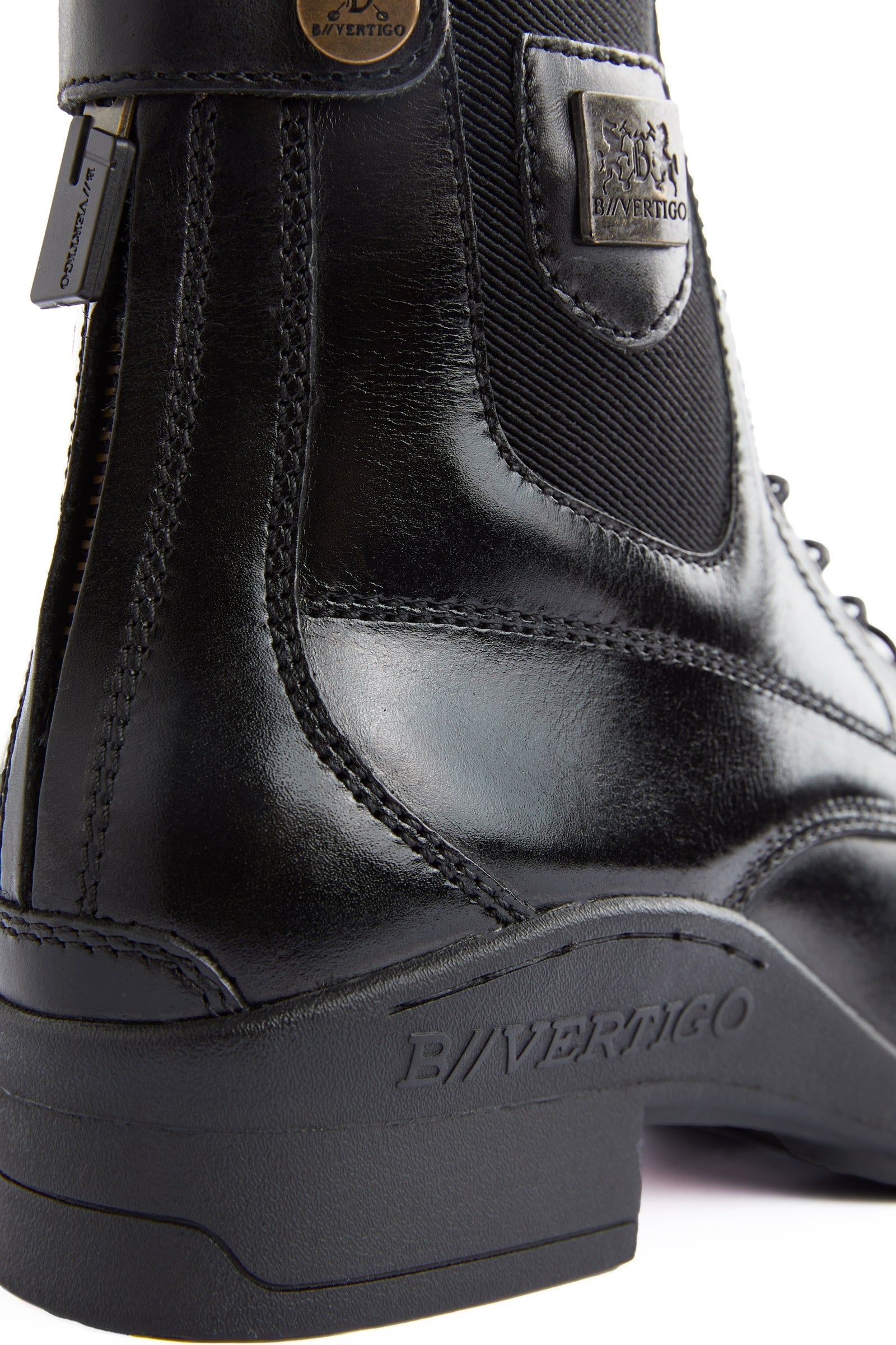 B Vertigo Women's Jupiter Front-Lace Leather Jodhpur Boots Riding Boots & Riding Shoes