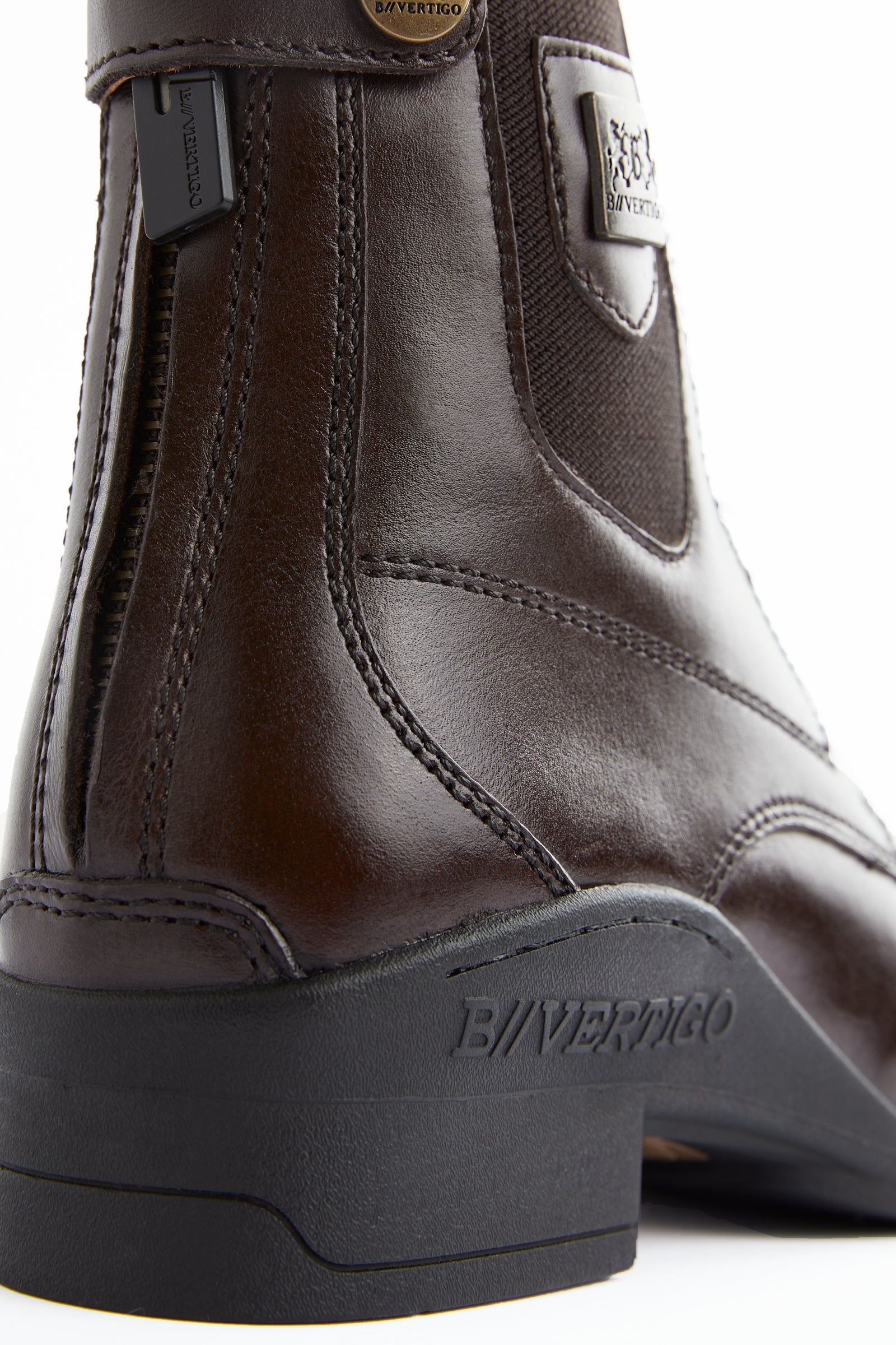 B Vertigo Women's Jupiter Front-Lace Leather Jodhpur Boots Riding Boots & Riding Shoes
