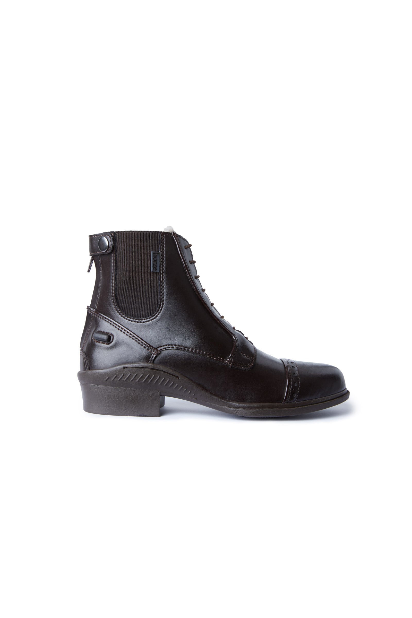 Horze Kilkenny Lux Women's Winter Jodhpur Boots with Brogue Detail Riding Boots & Riding Shoes