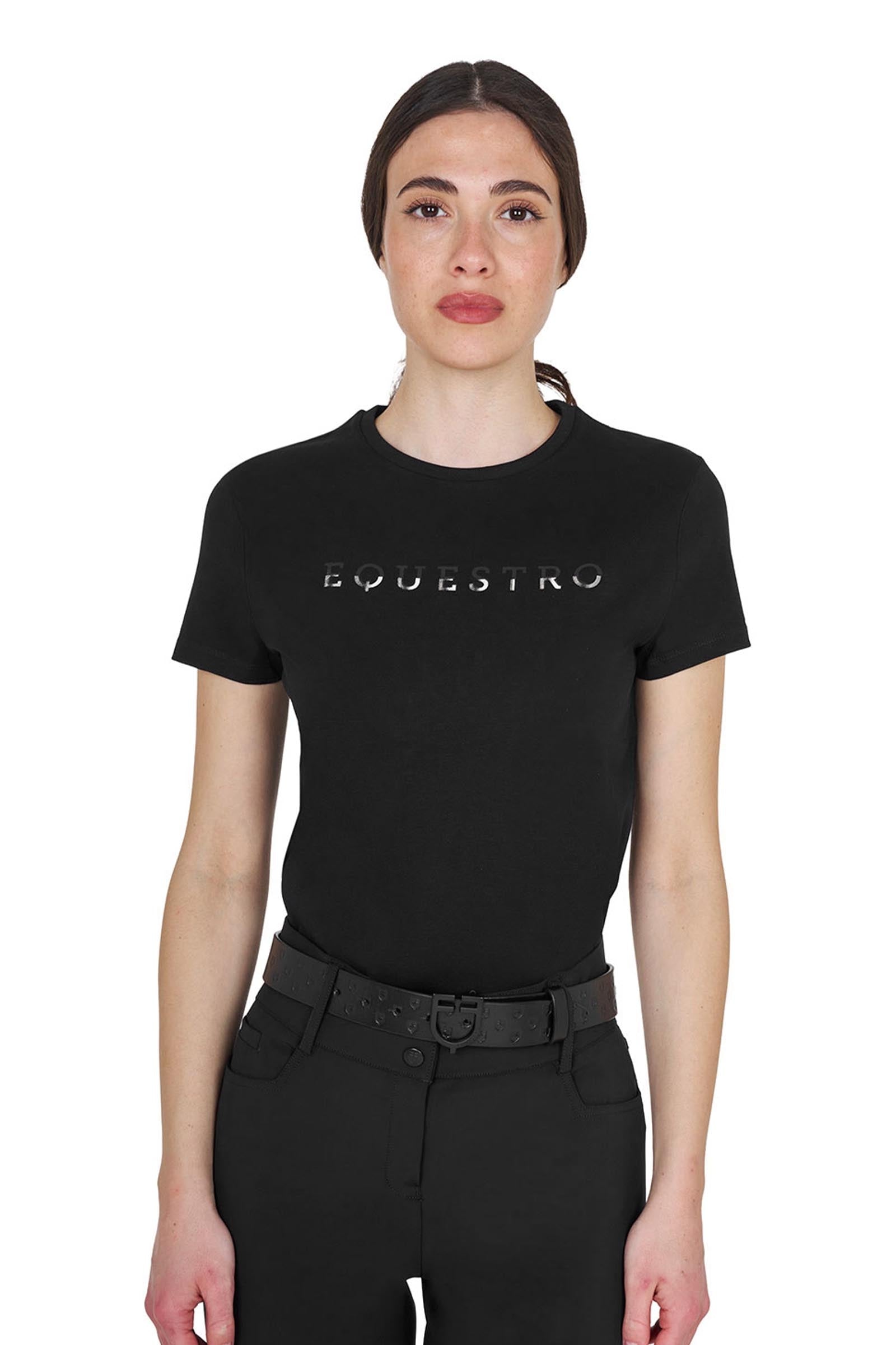 Equestro SS2026 Women's Logo Lamina Cotton T-Shirt Women’s Riding Clothing