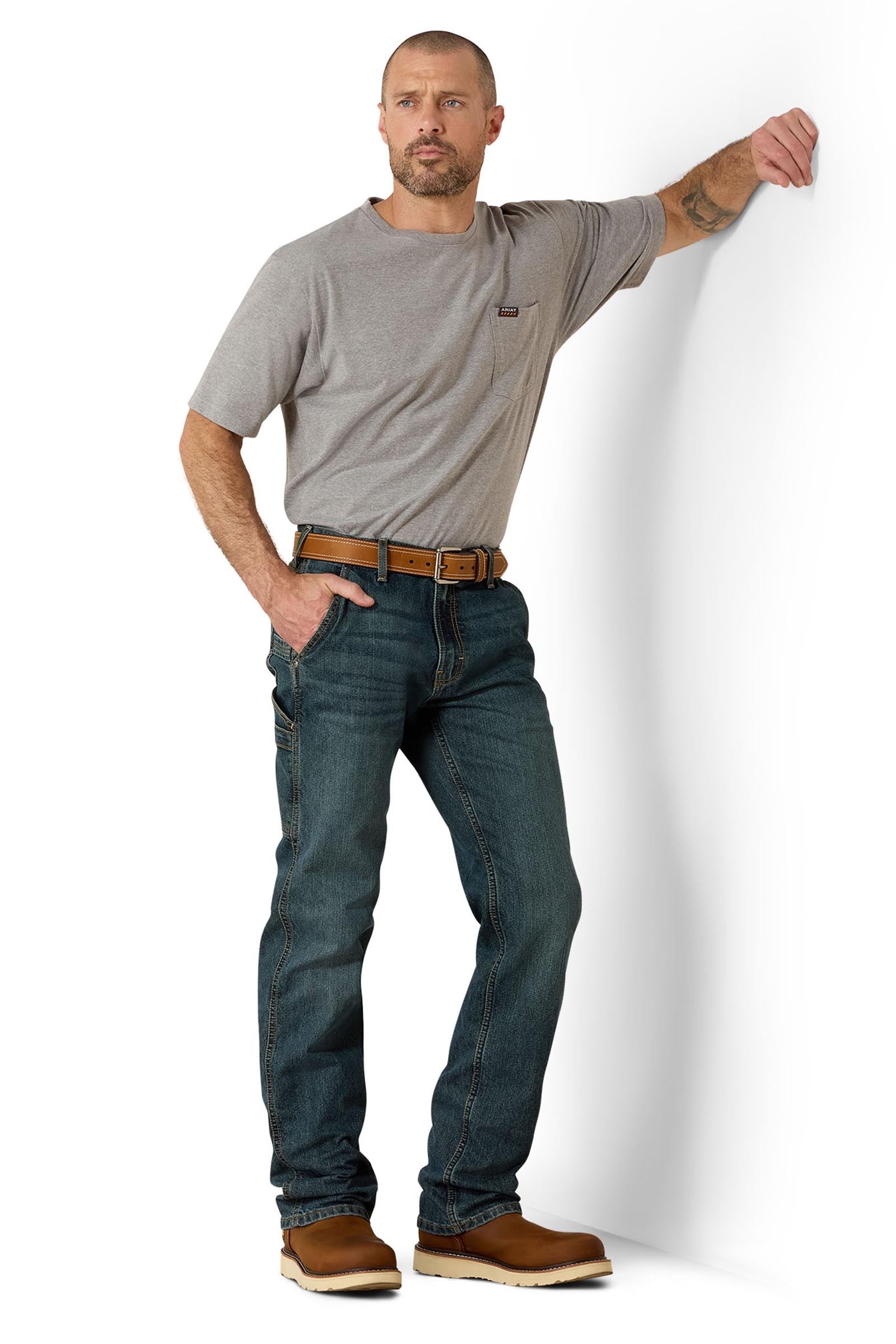 Ariat Rebar M7 Slim DuraStretch Men's Workhorse Straight Leg Jeans Mens Riding Clothing