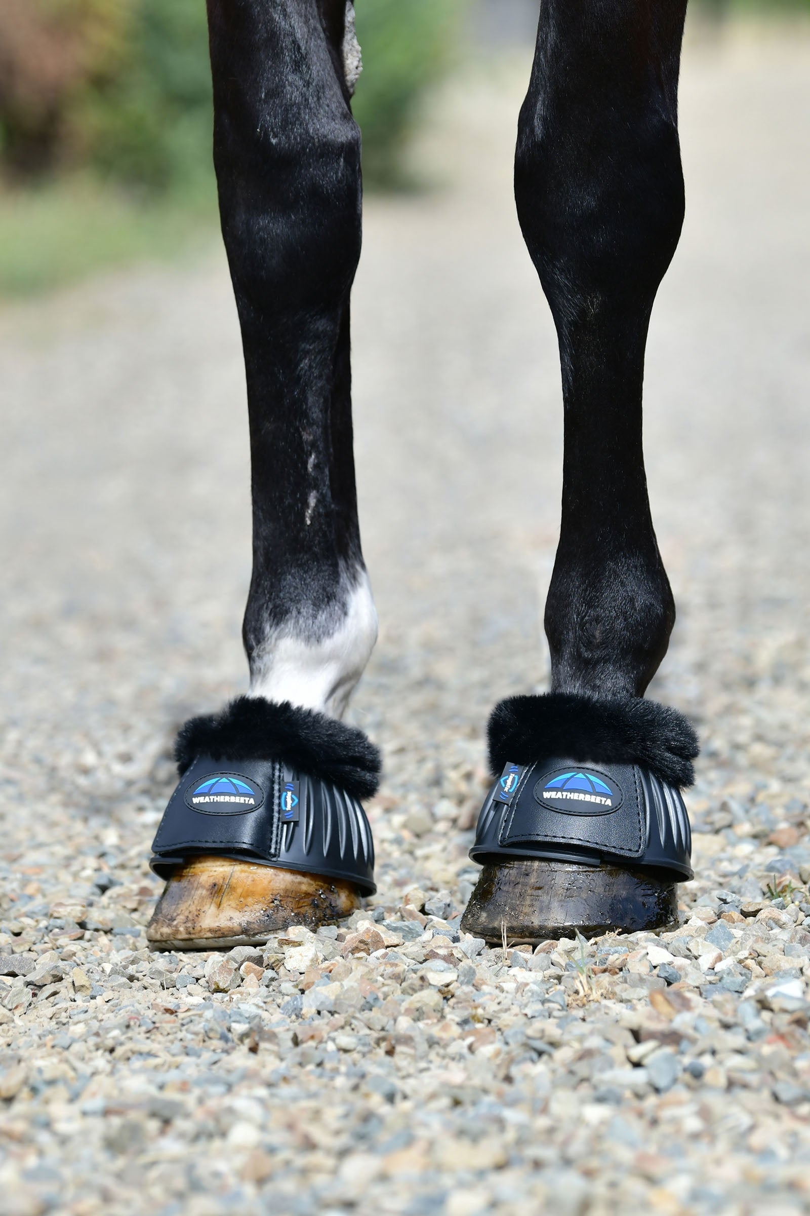 Weatherbeeta Tough-Tec Prime Fleece Trim Rubber Bell Boots Leg & Hoof Protection