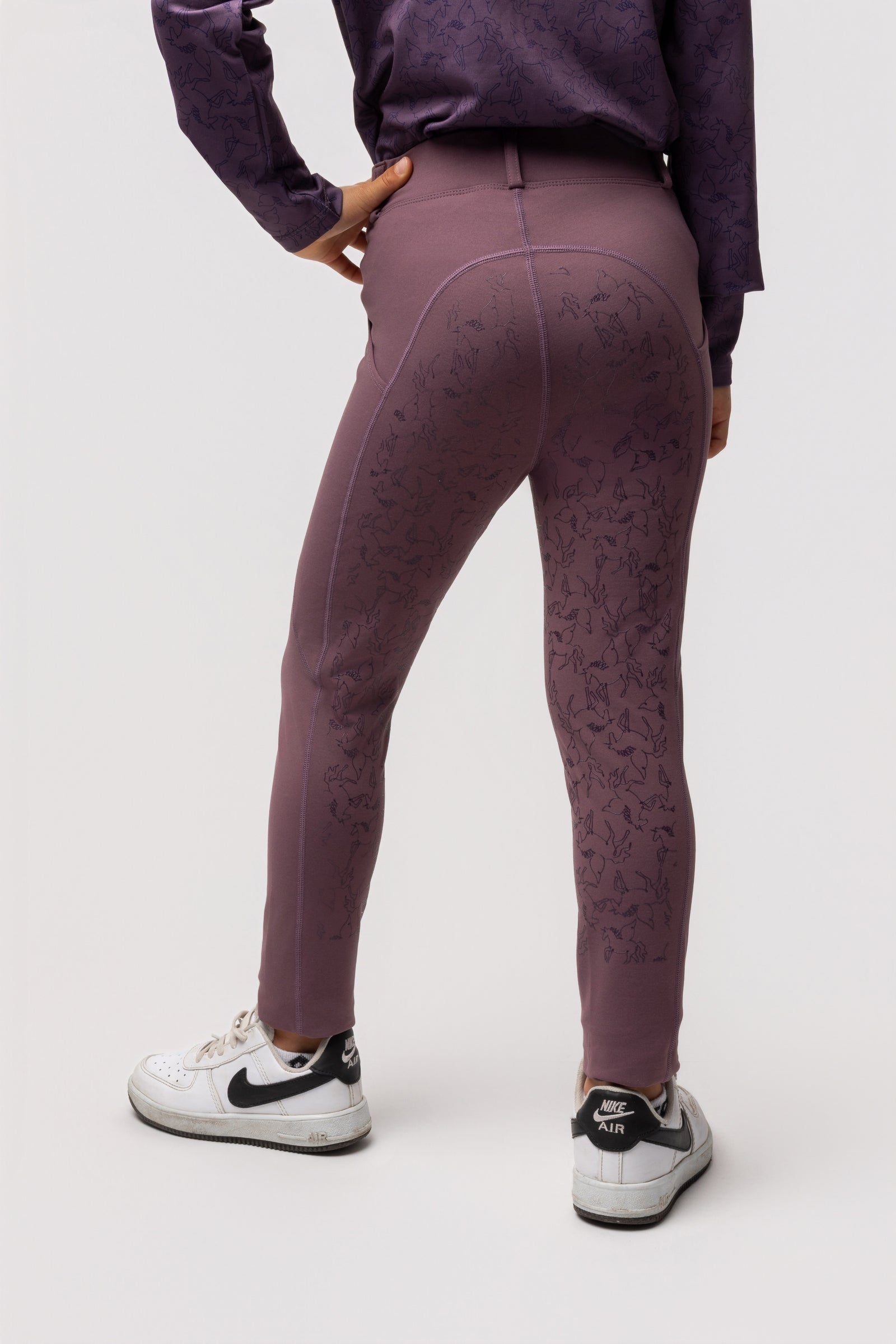 Horze Dea dziecięce termo bryczesy z pełnym lejem Odzież jeździecka dziecięca