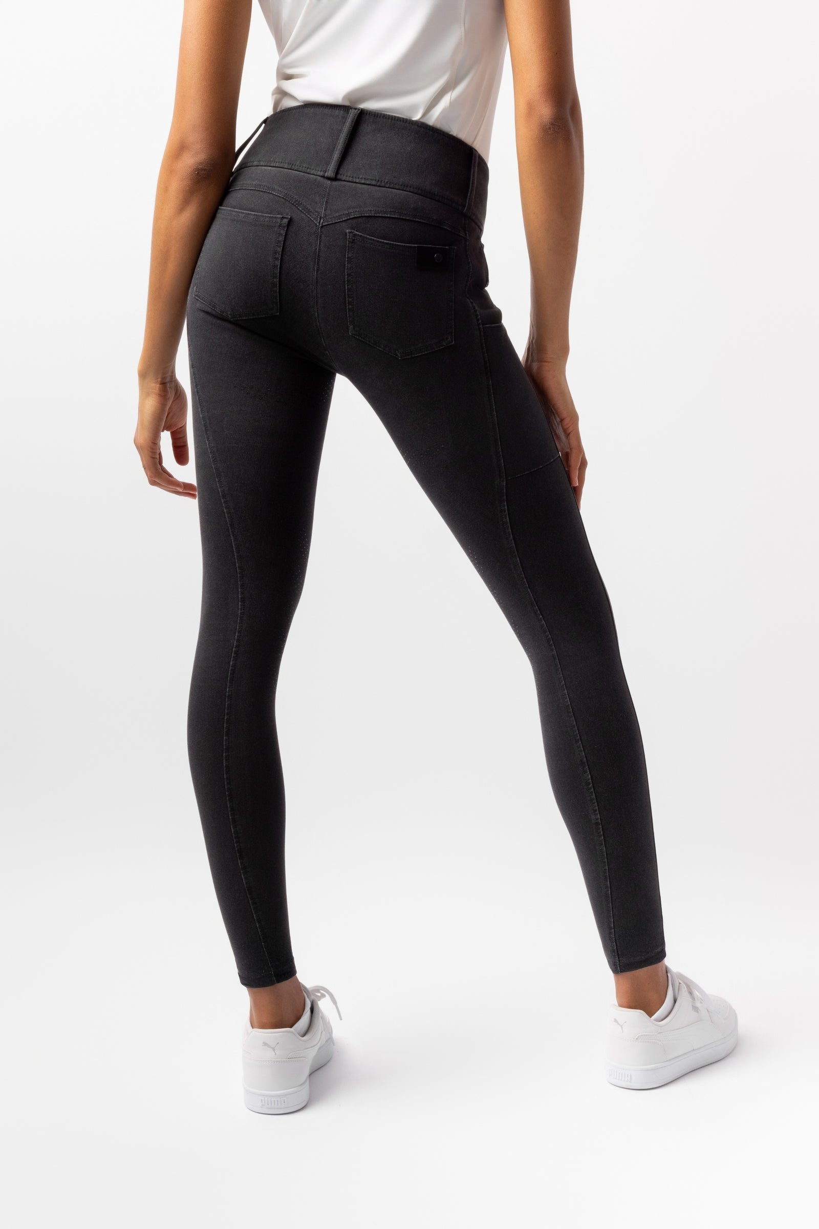 Horze Carolyn Women´s Denim Full Grip Breeches Womens Breeches