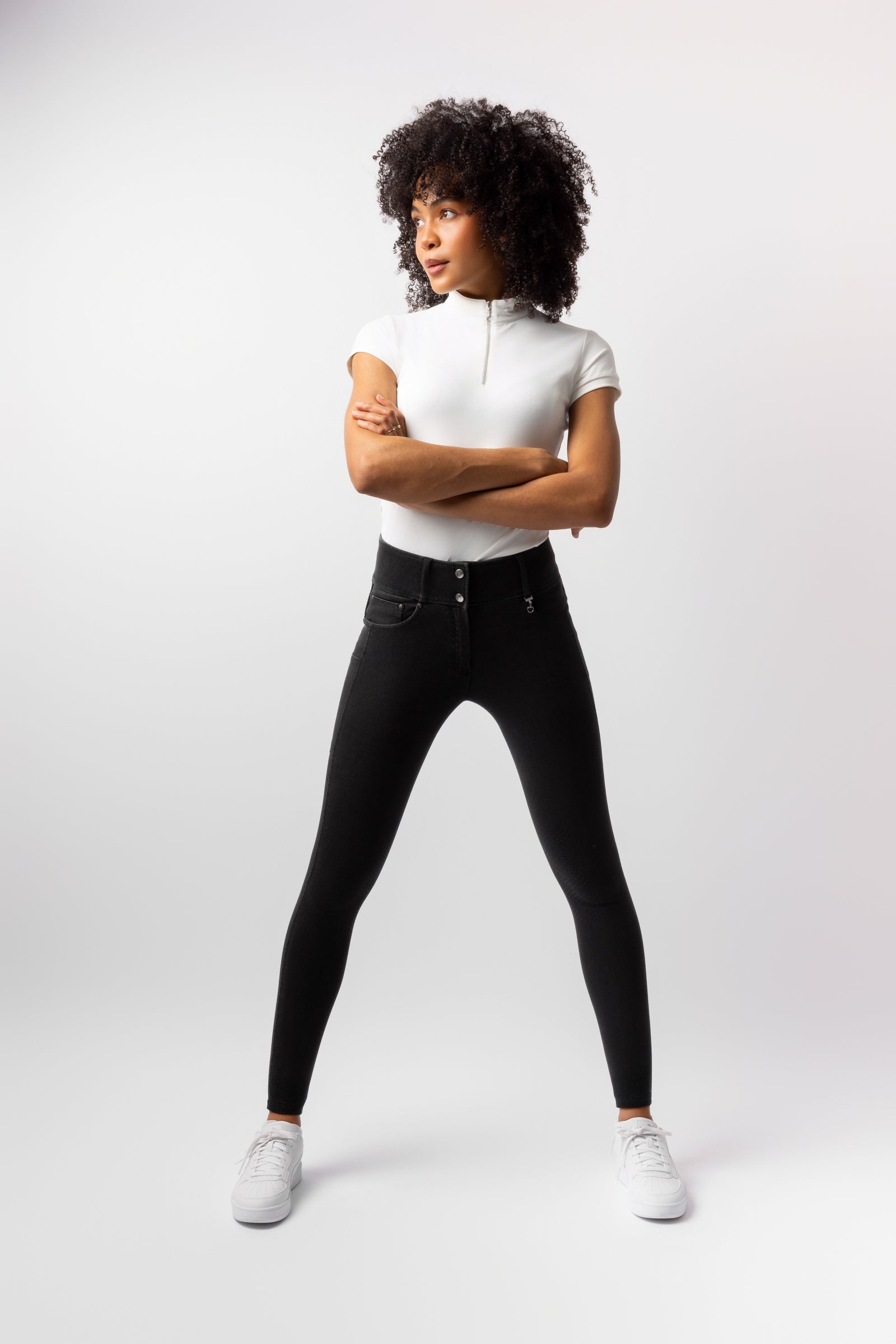 Horze Carolyn Women´s Denim Full Grip Breeches Womens Breeches