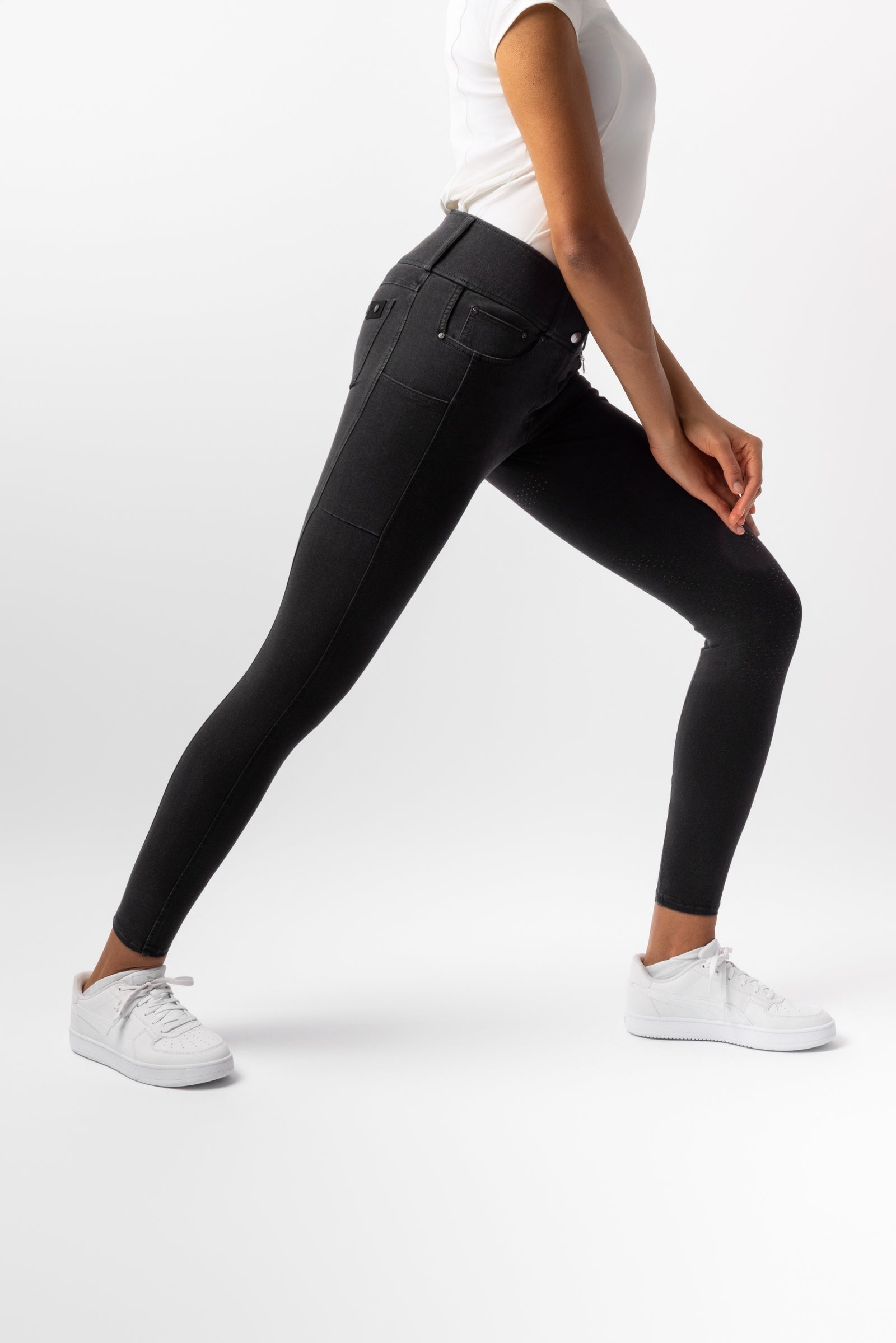 Horze Carolyn Women´s Denim Full Grip Breeches Womens Breeches