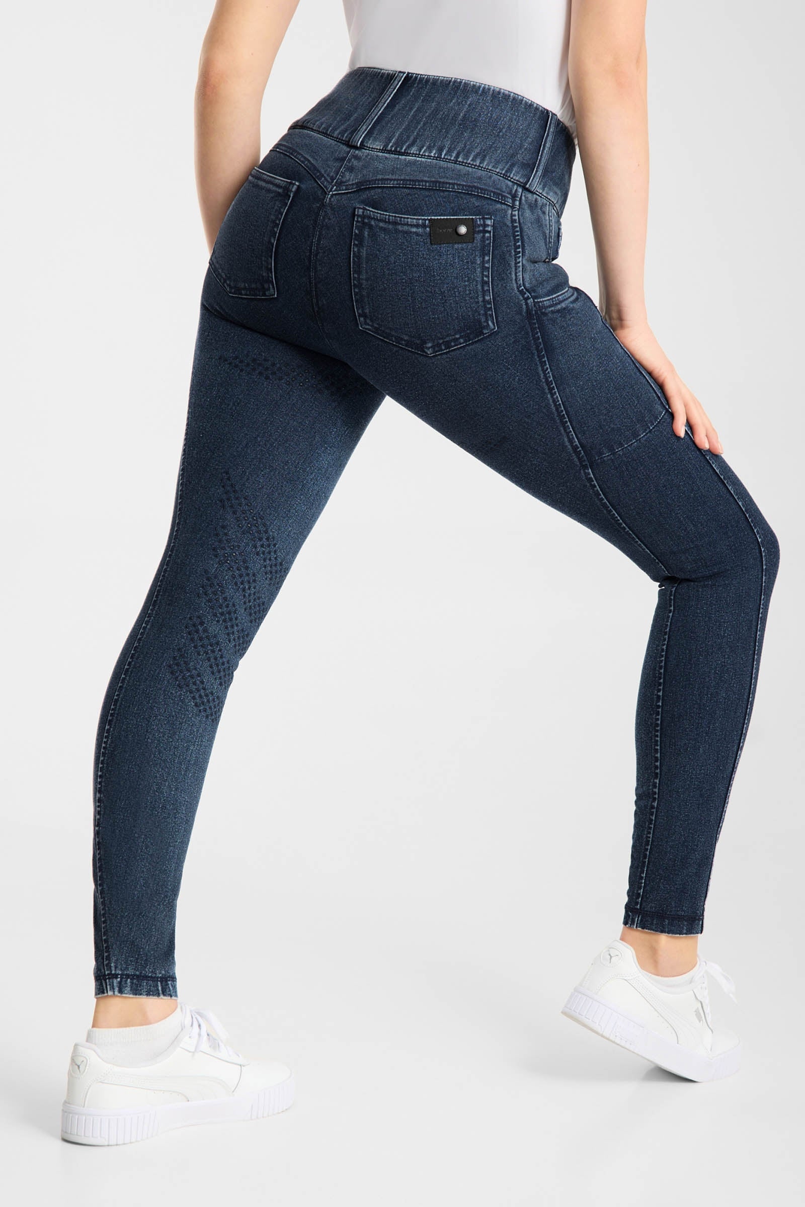 Horze Carolyn damskie bryczesy denim full grip Womens Breeches