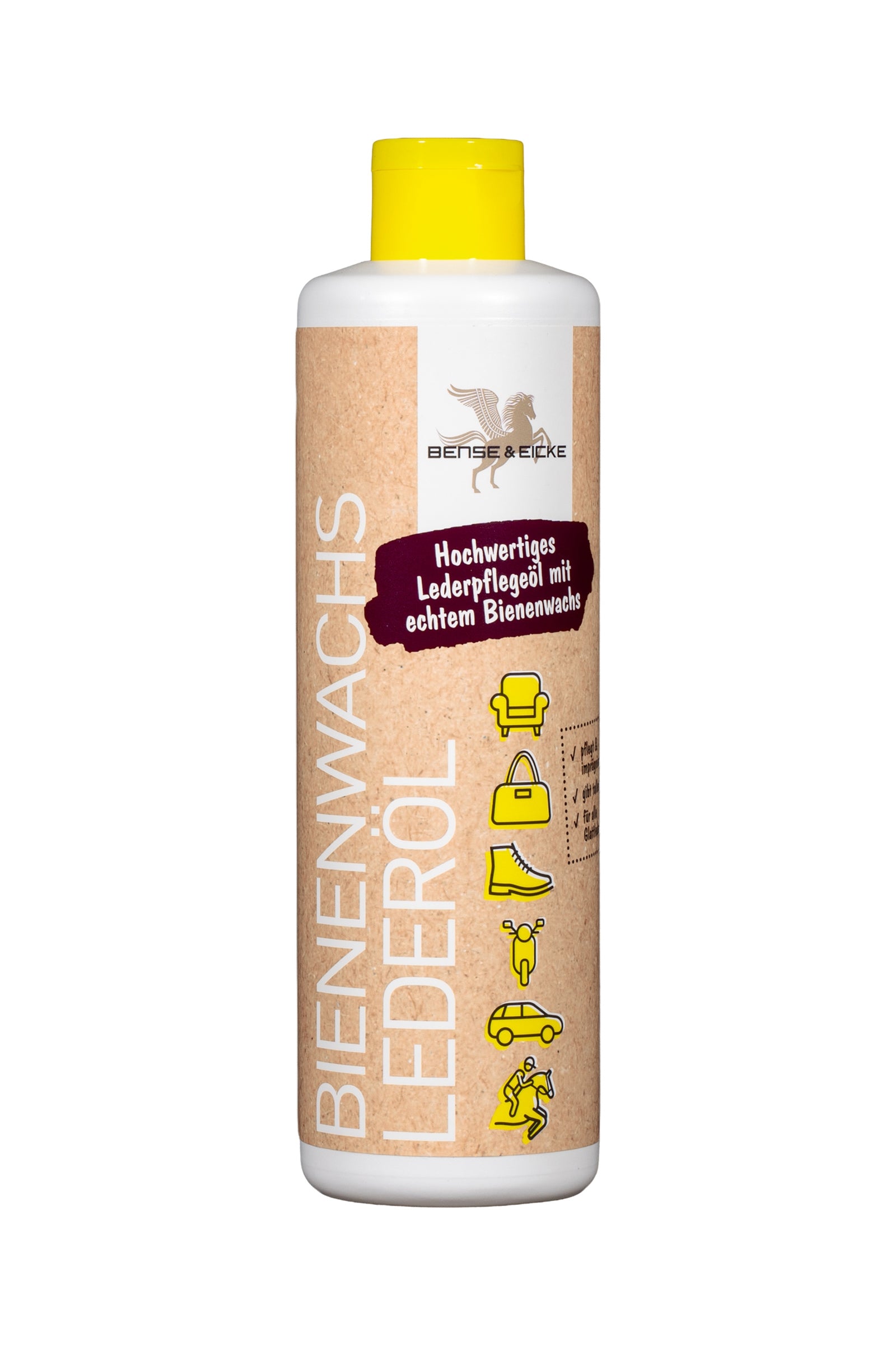 Bense & Eicke Olej do skóry z woskiem pszczelim, 500 ml Zdrowie