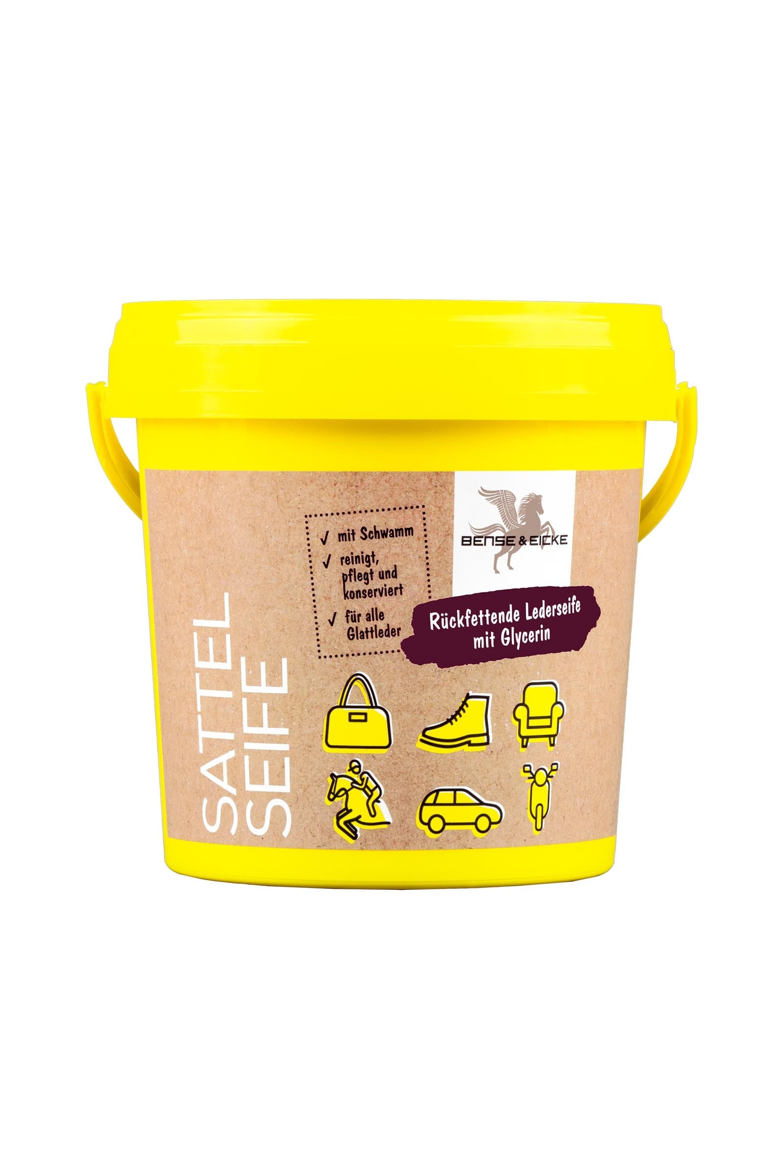 Bense & Eicke Mydło do siodeł z gąbką, 1000 ml Zdrowie