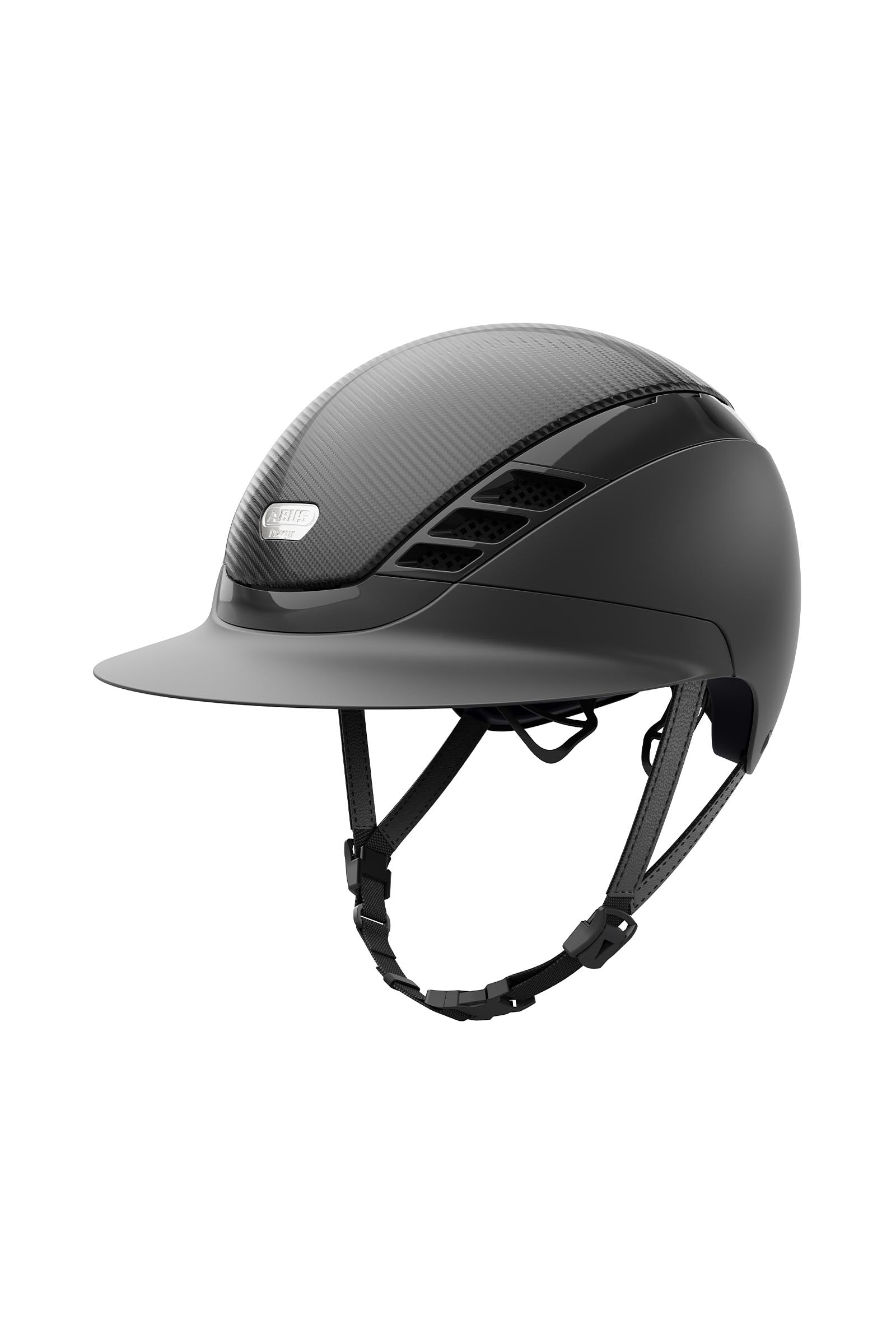Abus Airluxe Pure Carbon Style kask jeździecki z długim daszkiem Kaski i kamizelki jeździeckie