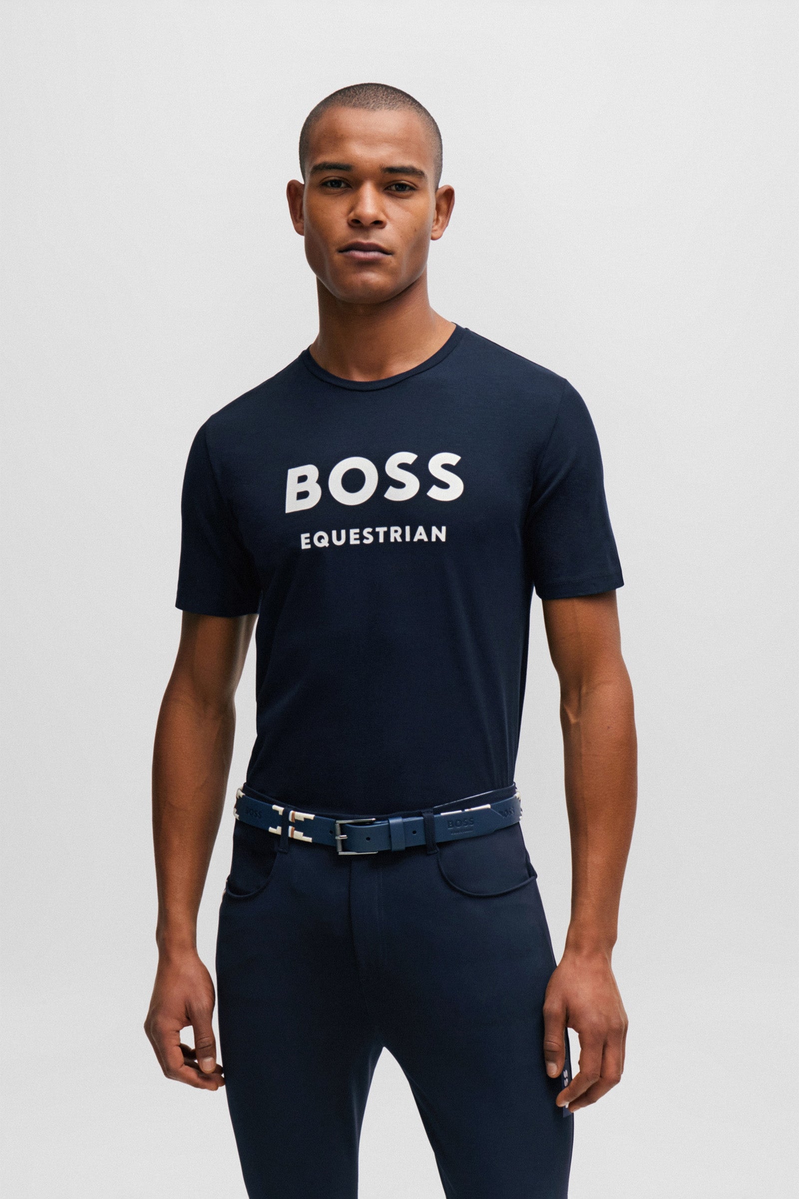 Boss Pierce Logo T-Shirt Mens Riding Clothing