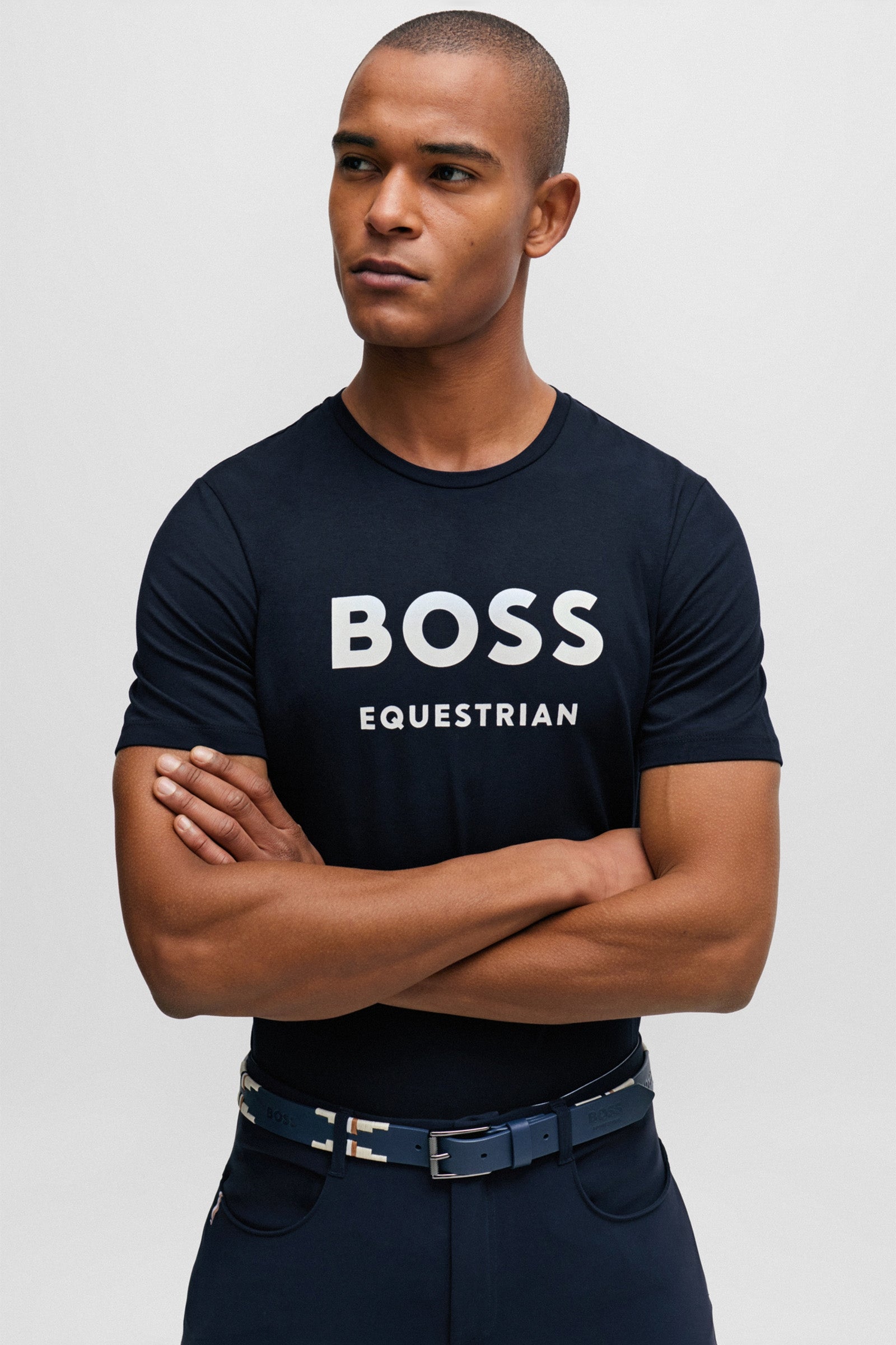 Boss Pierce Logo T-Shirt Mens Riding Clothing