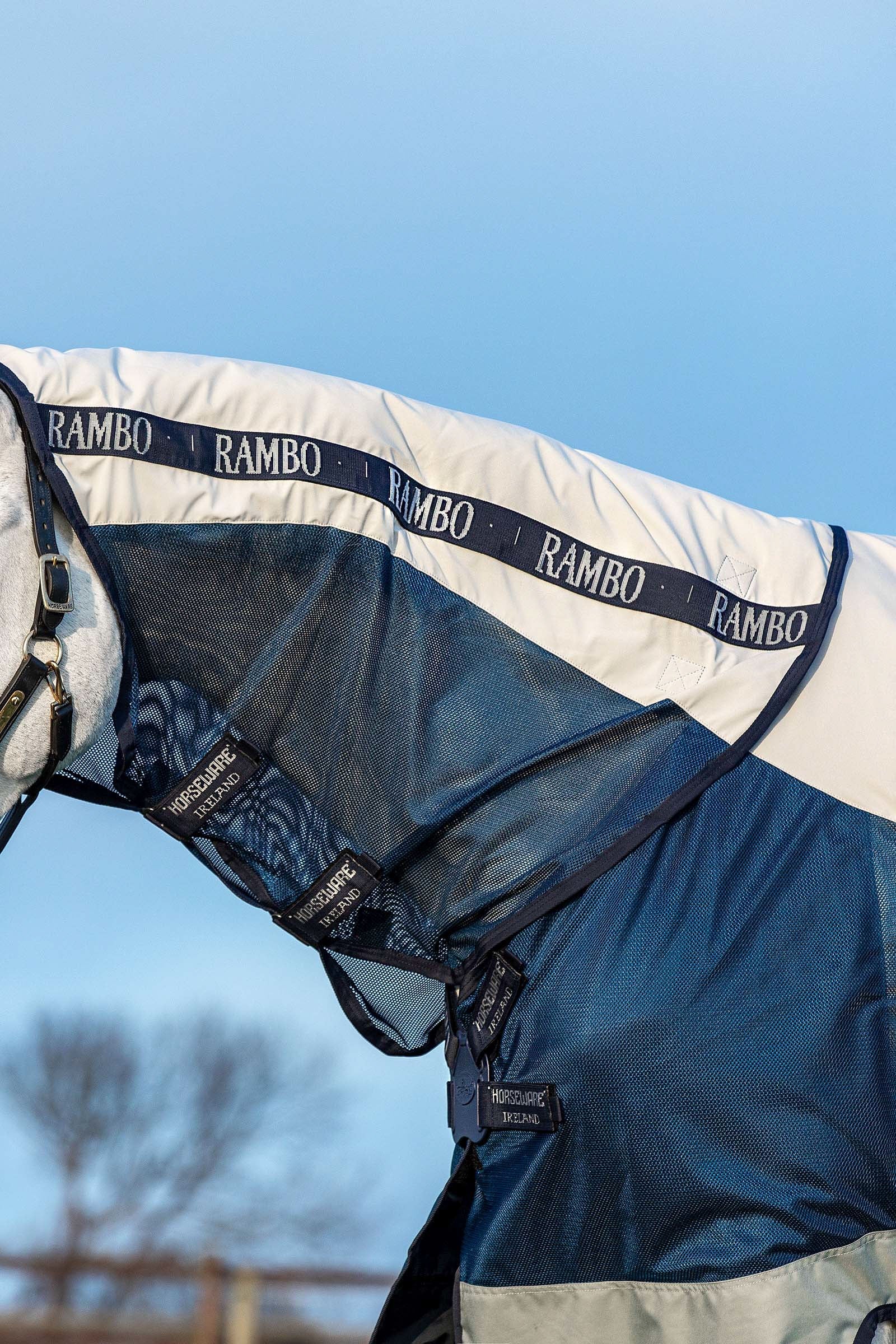 Horseware Rambo Summer Series Turnout Rug With Liner and Detachable Neck, 100g Horse Rugs