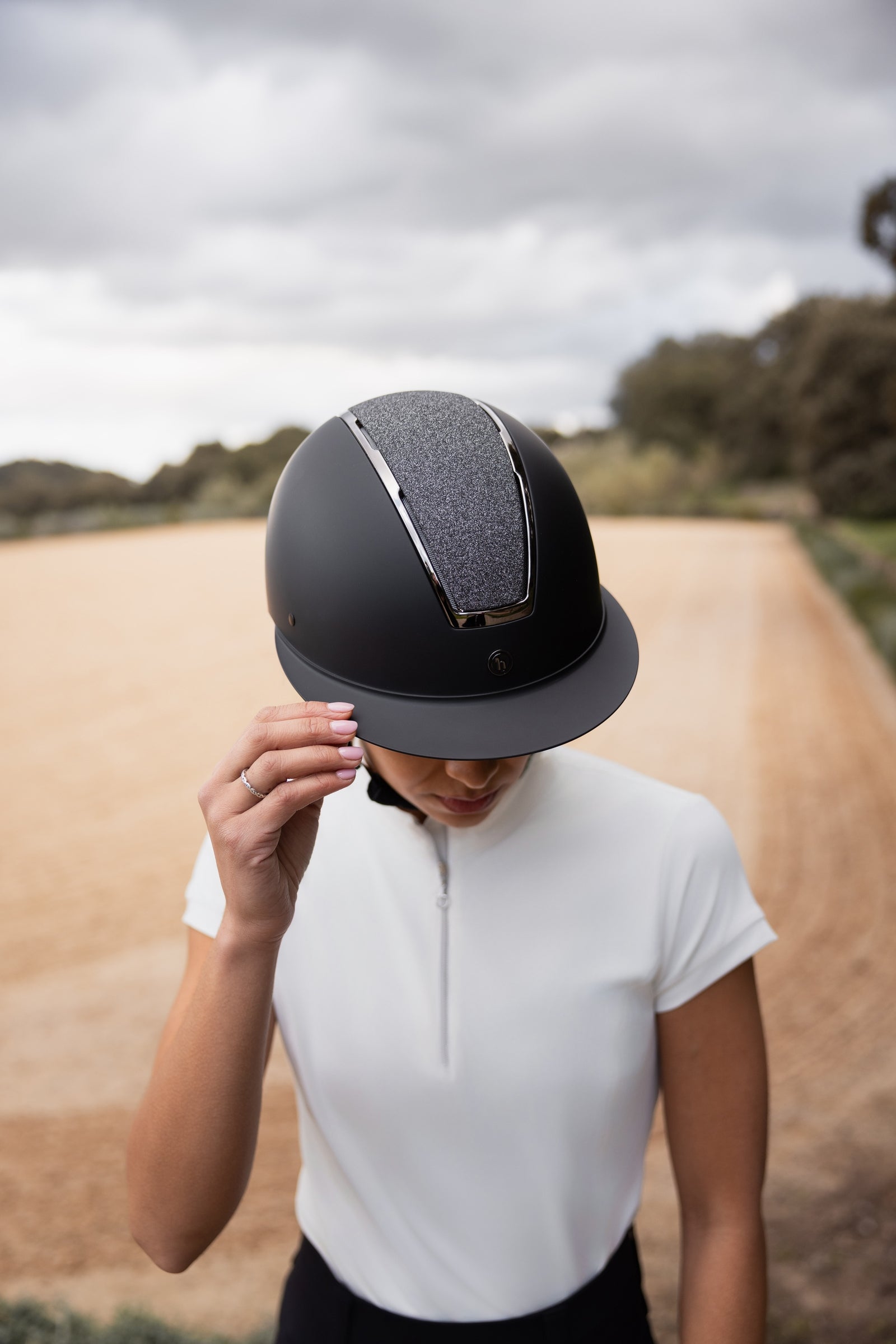 Horze Monarch II Metallic Glitter Helmet Safety Equipment