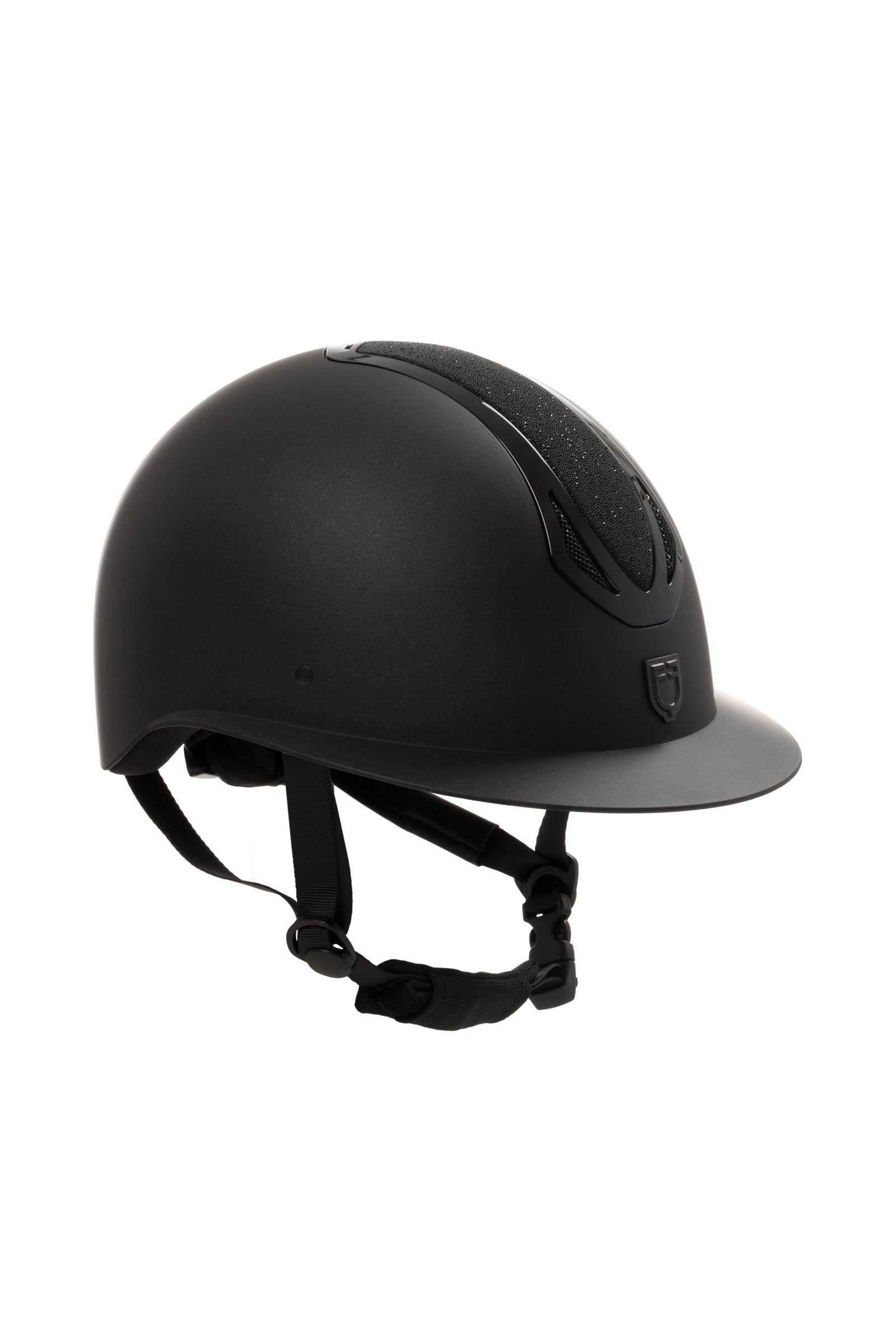 Equestro Azael Stone Women's Helmet With Wide Visor and Rhinestones Homologation En 1384-2023 Safety Equipment