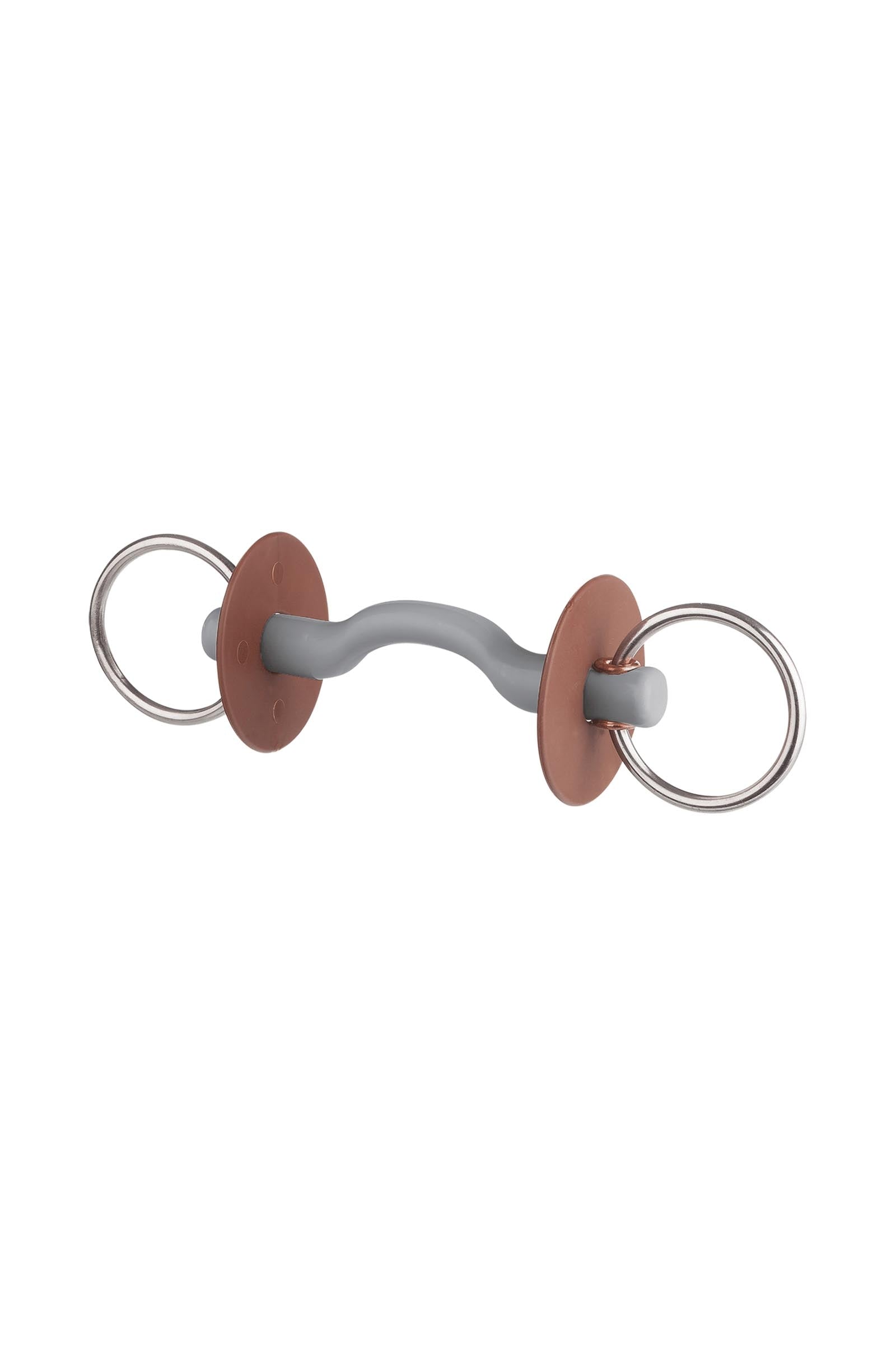 Beris beris wędzidło z luźnymi pierścieniami i łukiem na język, 18 mm, miękka wersja (kółka: 6 cm) Wędzidła
