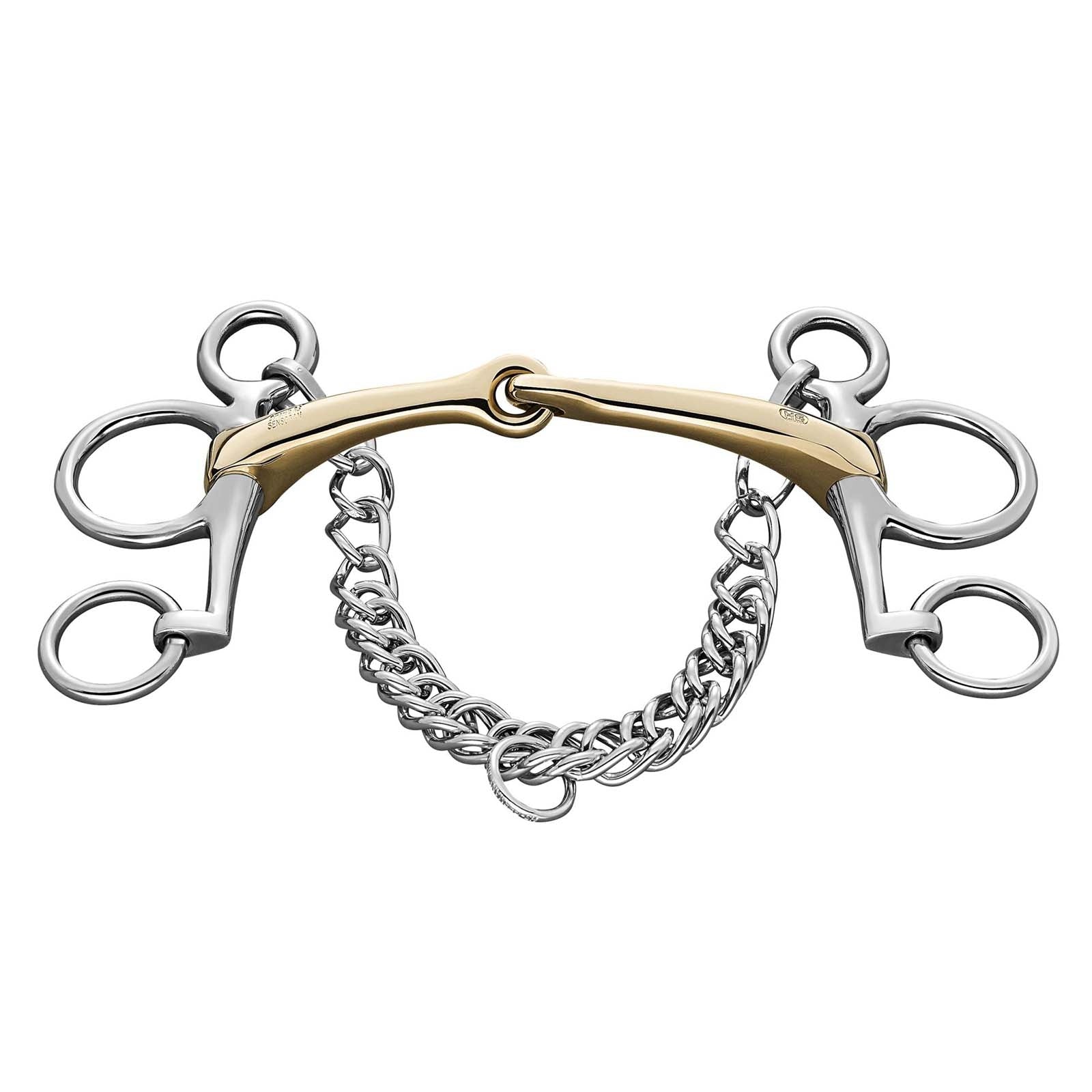 Sprenger Dynamic Pojedynczo łamane wędzidło pelham RS Sensogan 16mm Wędzidła