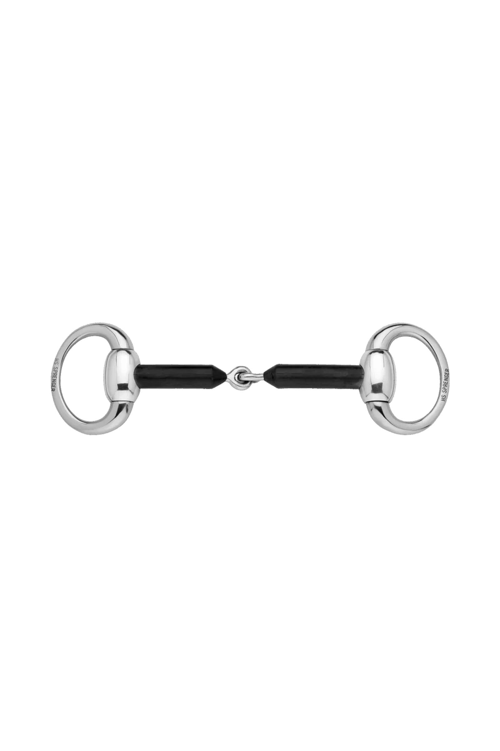 Sprenger oliwkowe wędzidło z luźnymi pierścieniami Hardcarbon, pojedynczo łamane, 16 mm, stal nierdzewna Wędzidła