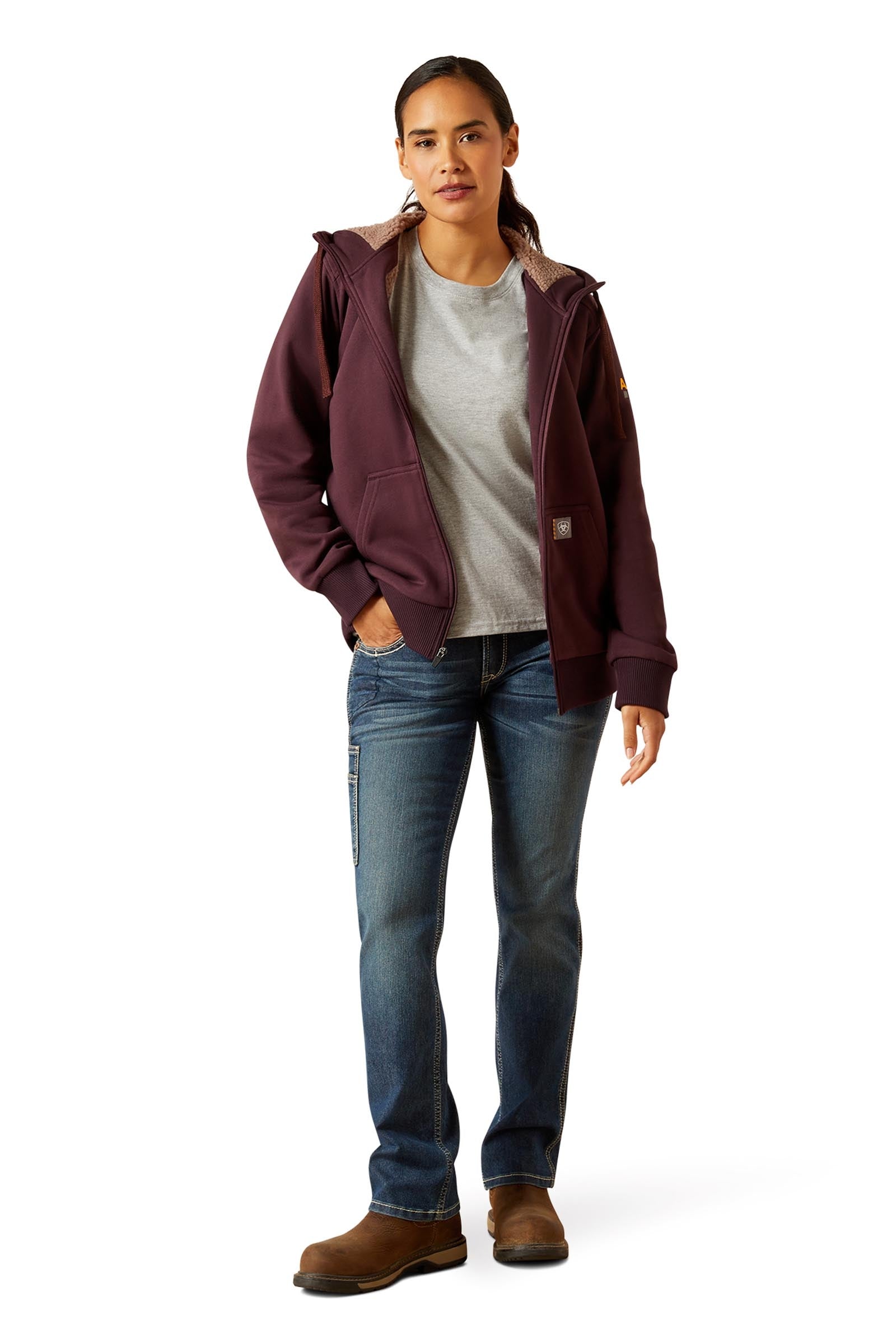 Ariat Rebar Women´s All-Weather Sherpa Full Zip Hoodie Women’s Riding Clothing