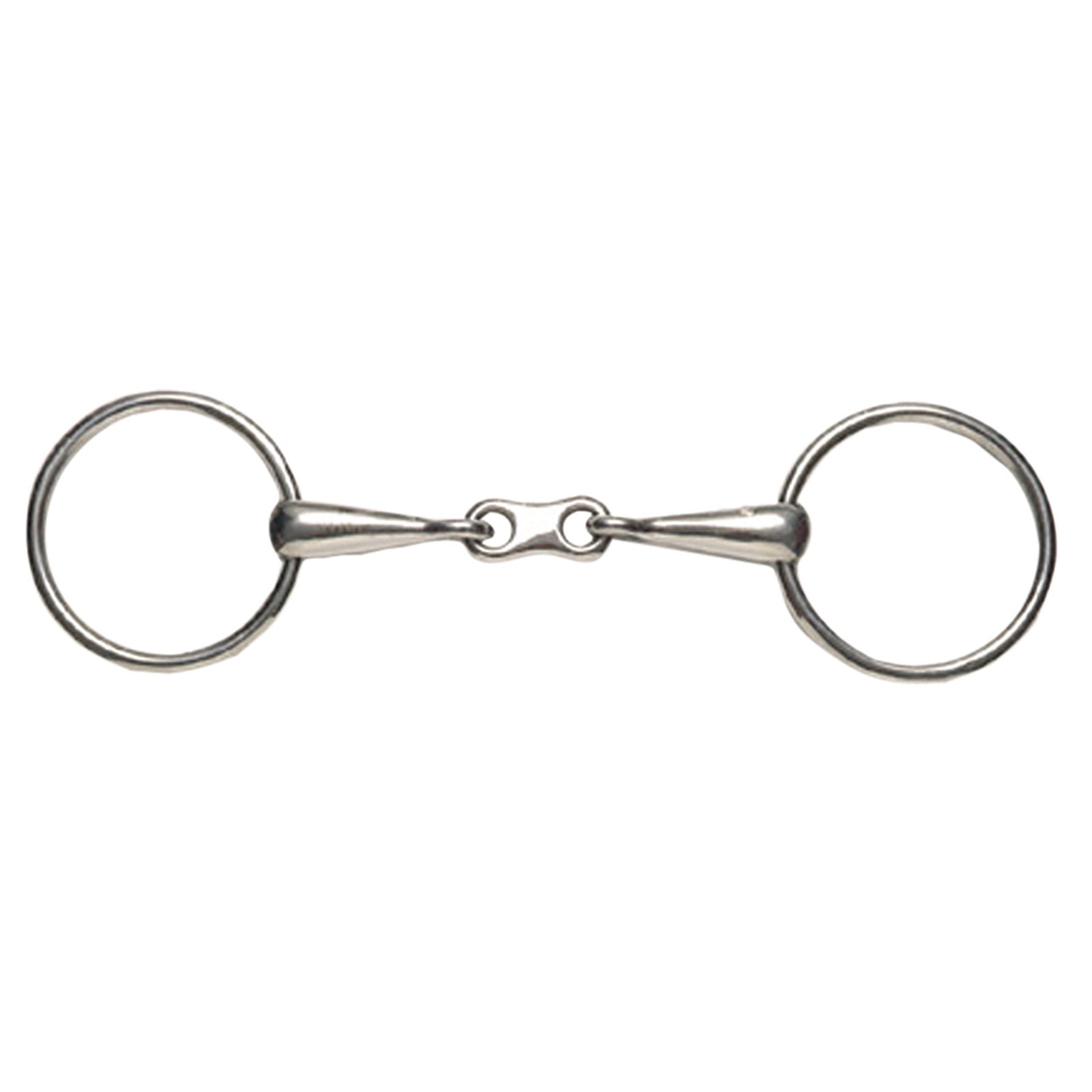 Korsteel Stainless Steel Thin Mouth French Link Loose Ring Snaffle Bit Wędzidła