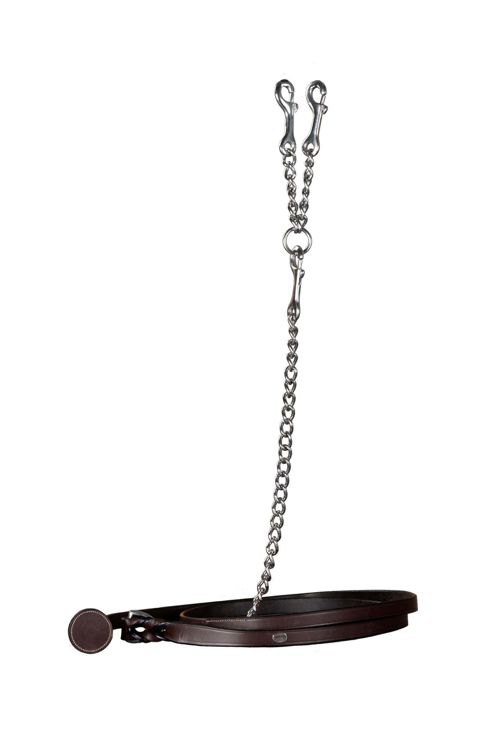 Dy'on Working skórzany uwiąz z łańcuchem Kantary i uwiązy