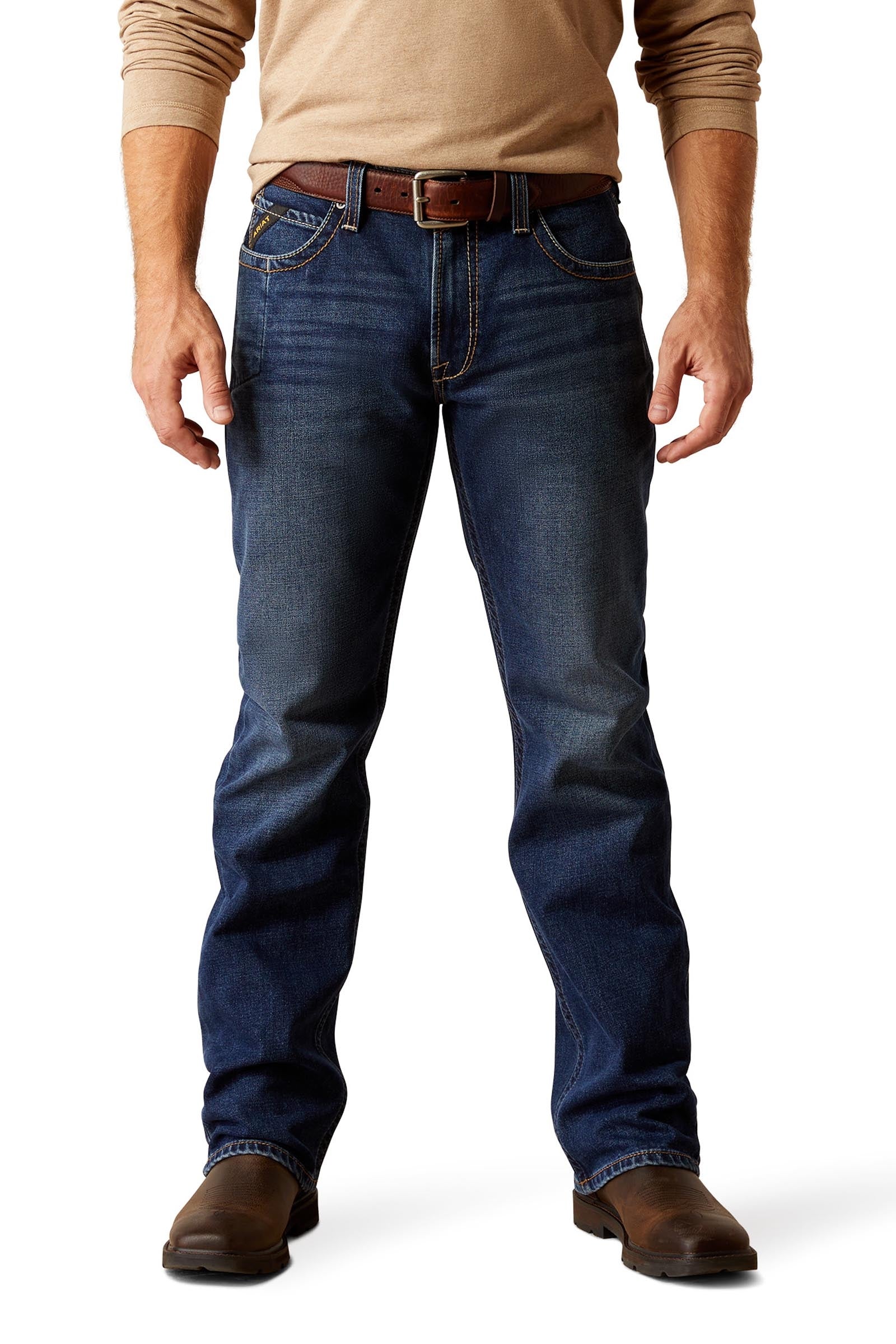 Ariat Rebar M5 Straight Acclimatize Męskie proste dżinsy Odzież jeździecka męska