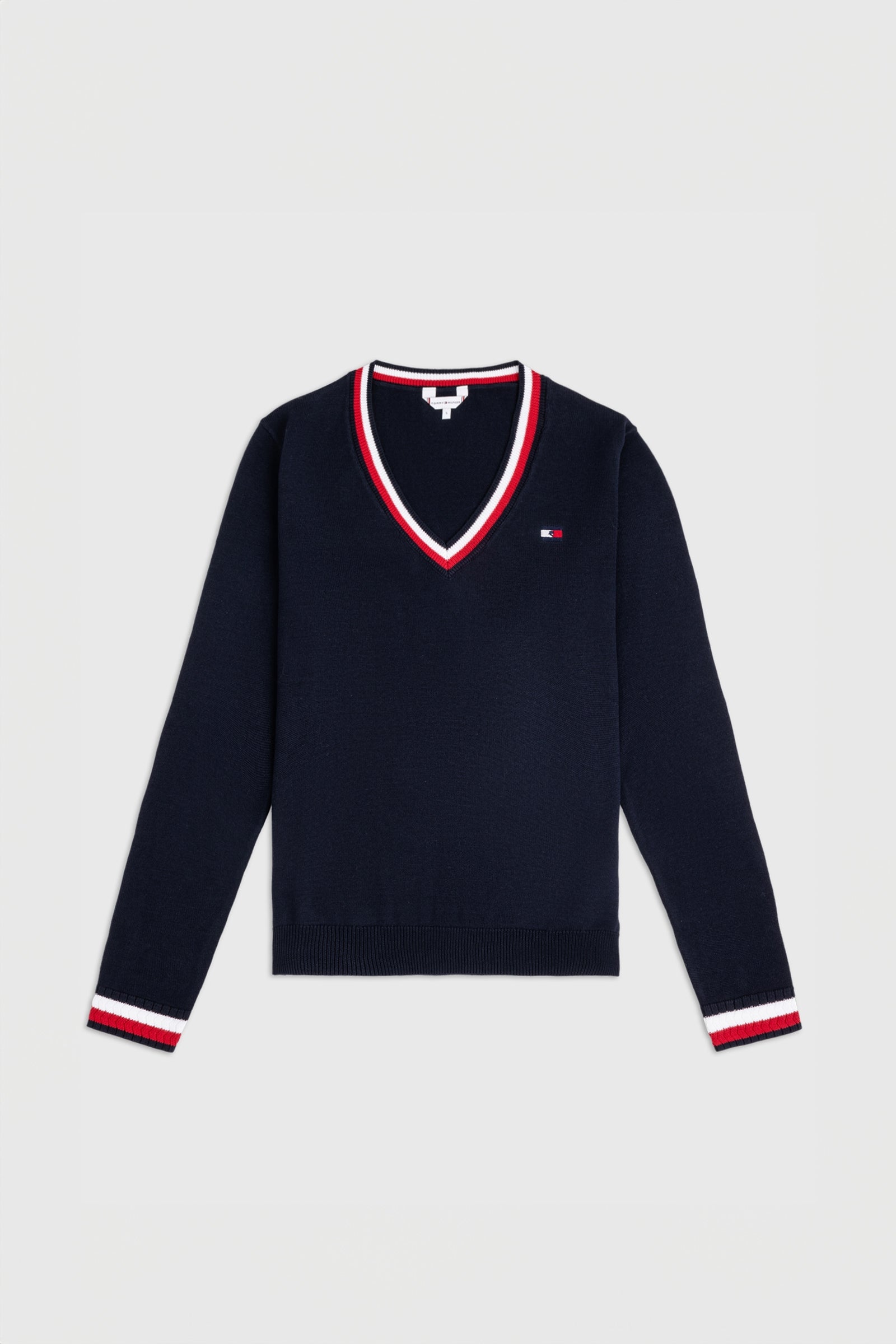Tommy Hilfiger Equestrian Indiana damski sweter z dekoltem w serek Odzież jeździecka damska
