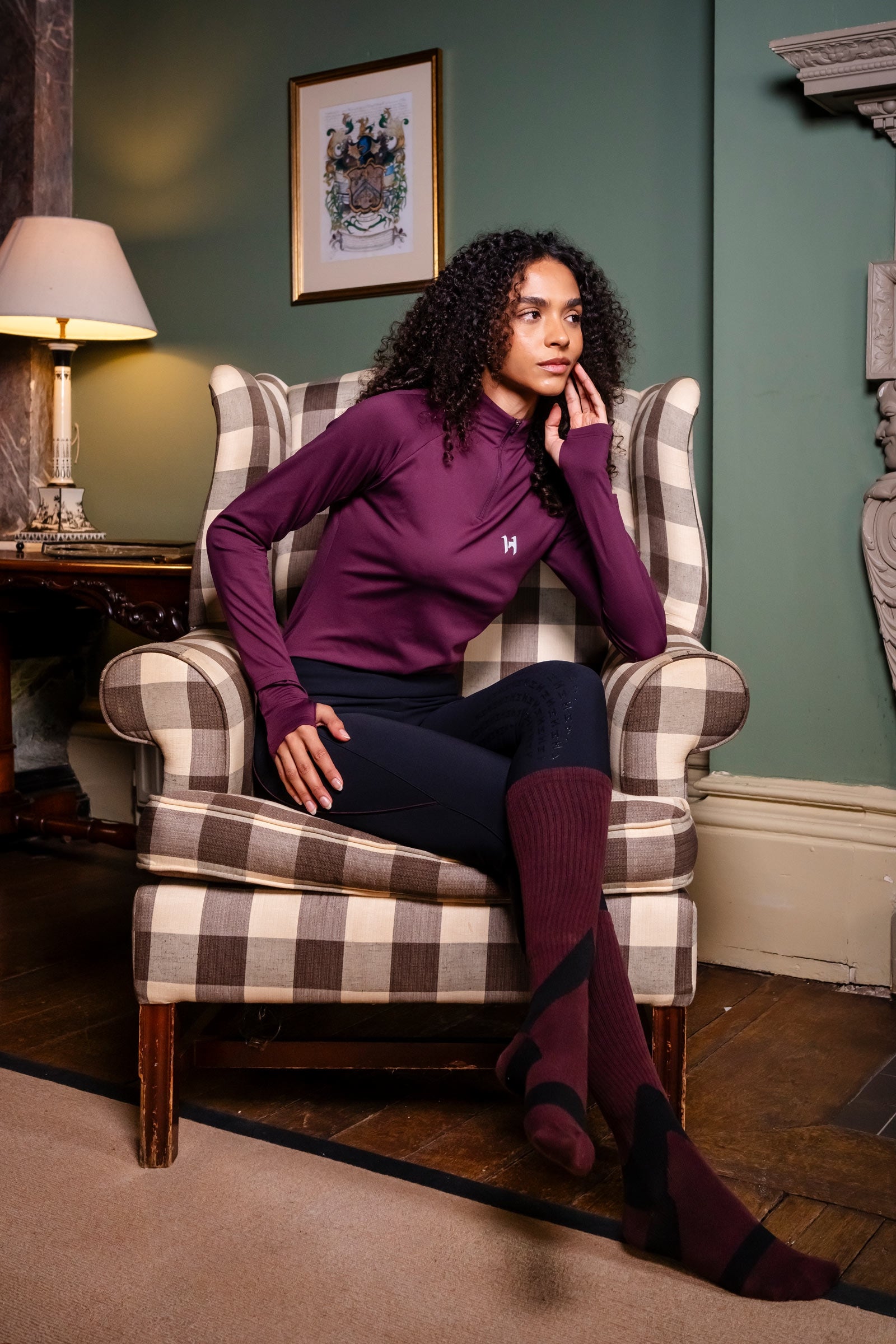 Horseware Strive Winter damska bluza z 1/4 zamkiem Odzież jeździecka damska