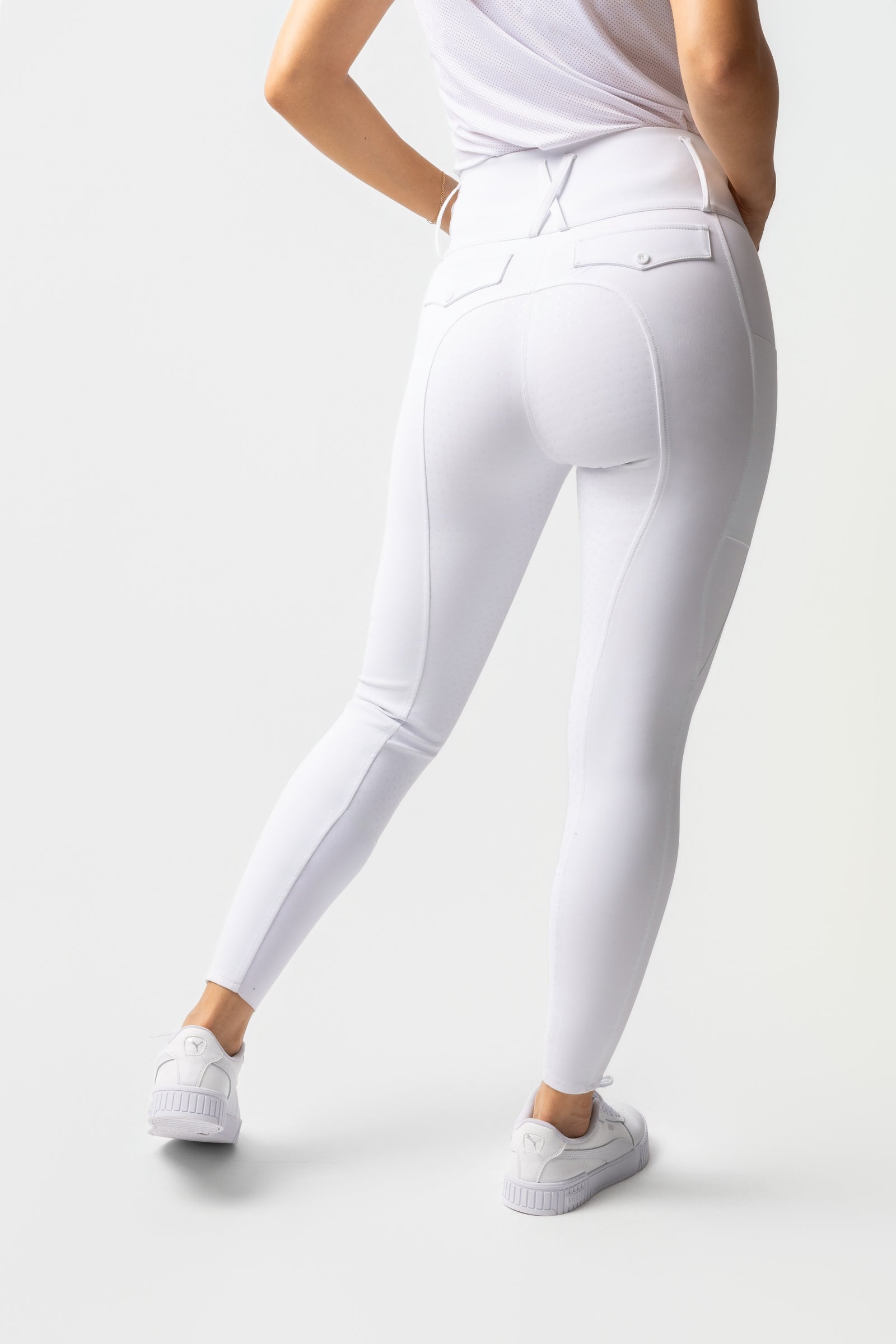 Horze Leonie damskie bryczesy z pełnym silikonowym lejem UPF 40+ Womens Breeches