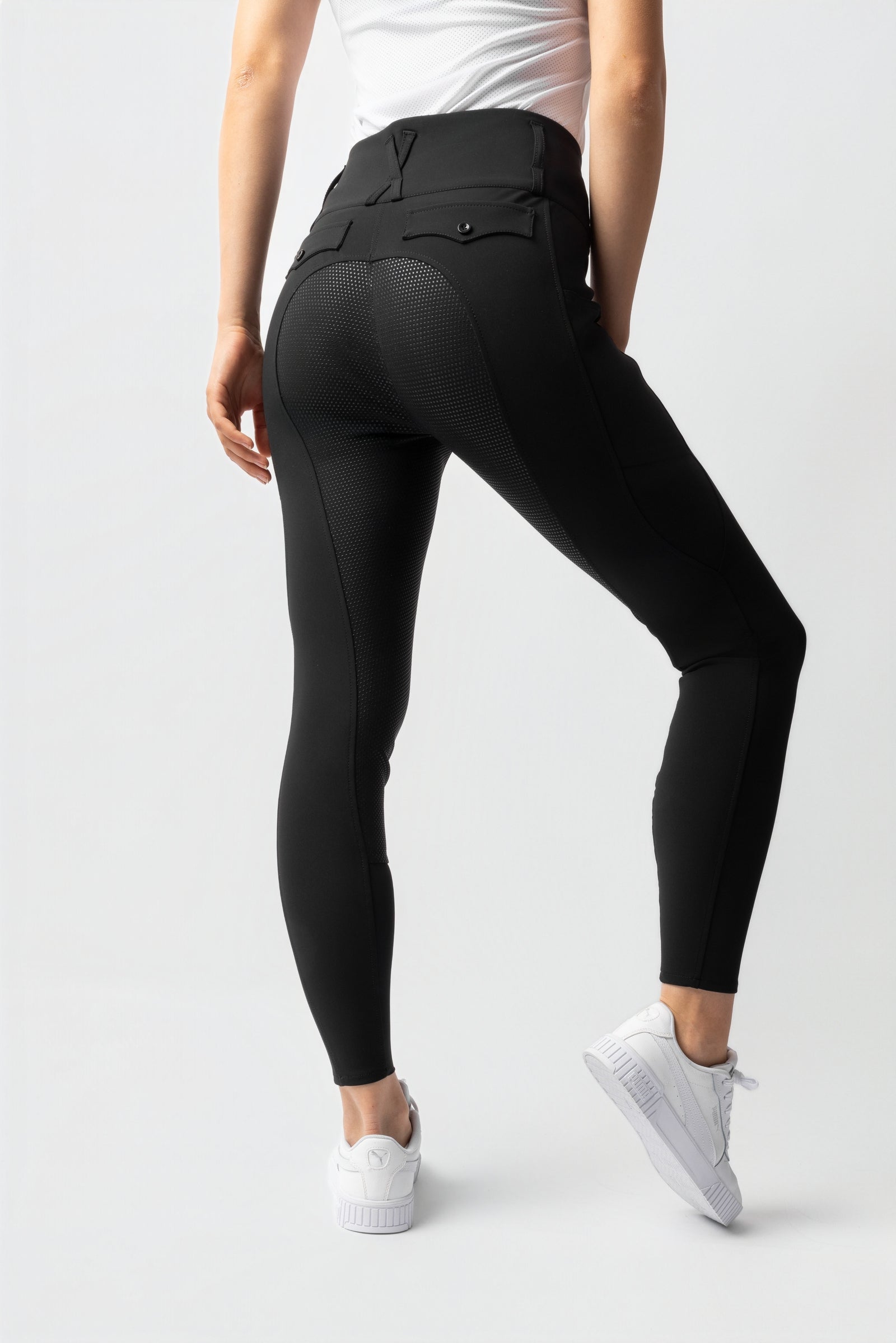 Horze Leonie damskie bryczesy z pełnym silikonowym lejem UPF 40+ Womens Breeches