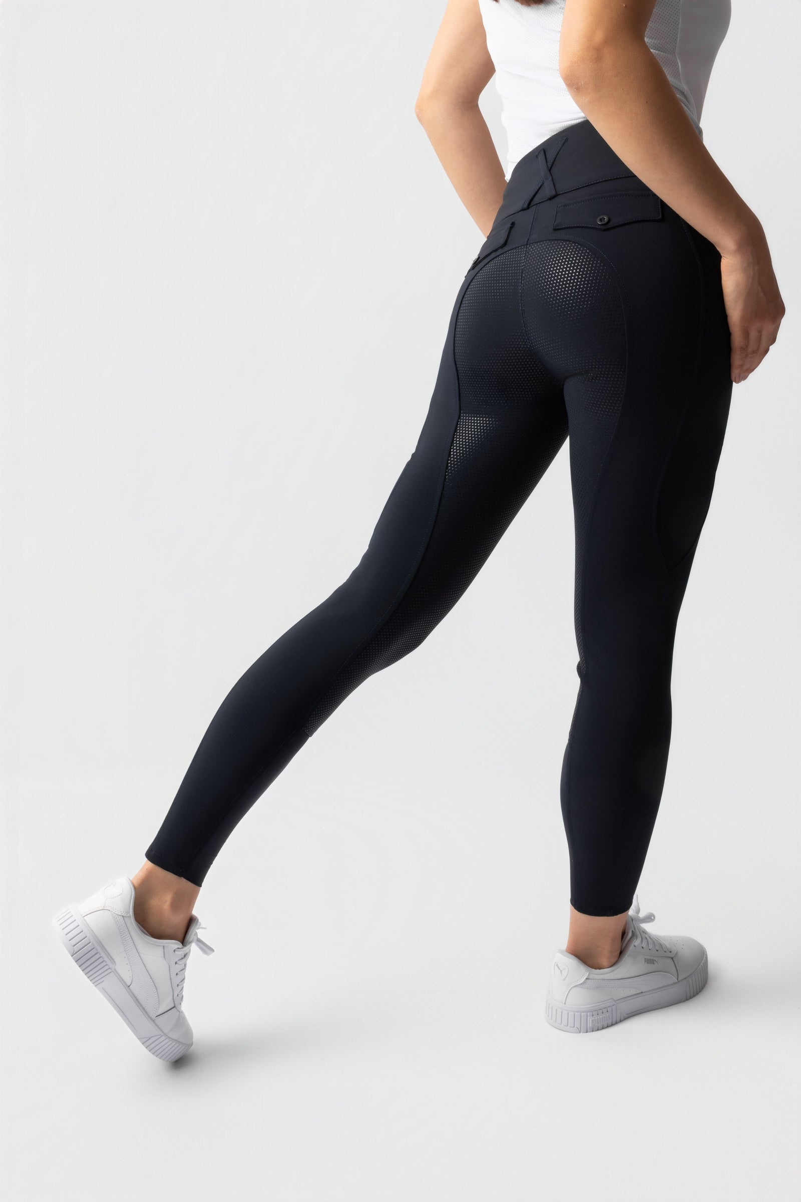 Horze Leonie damskie bryczesy z pełnym silikonowym lejem UPF 40+ Womens Breeches