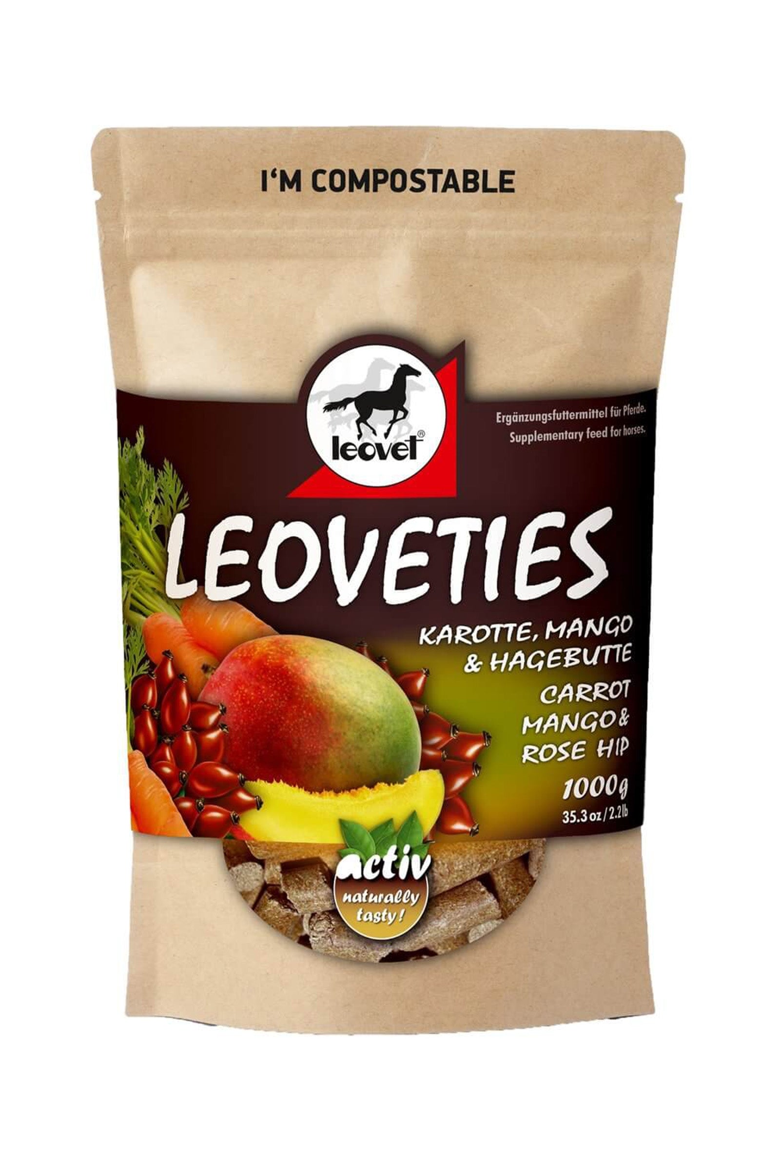 Leovet Leoveties Carrot, Mango and Rose Hip, 1 Kg Horse Feed & Nutrition
