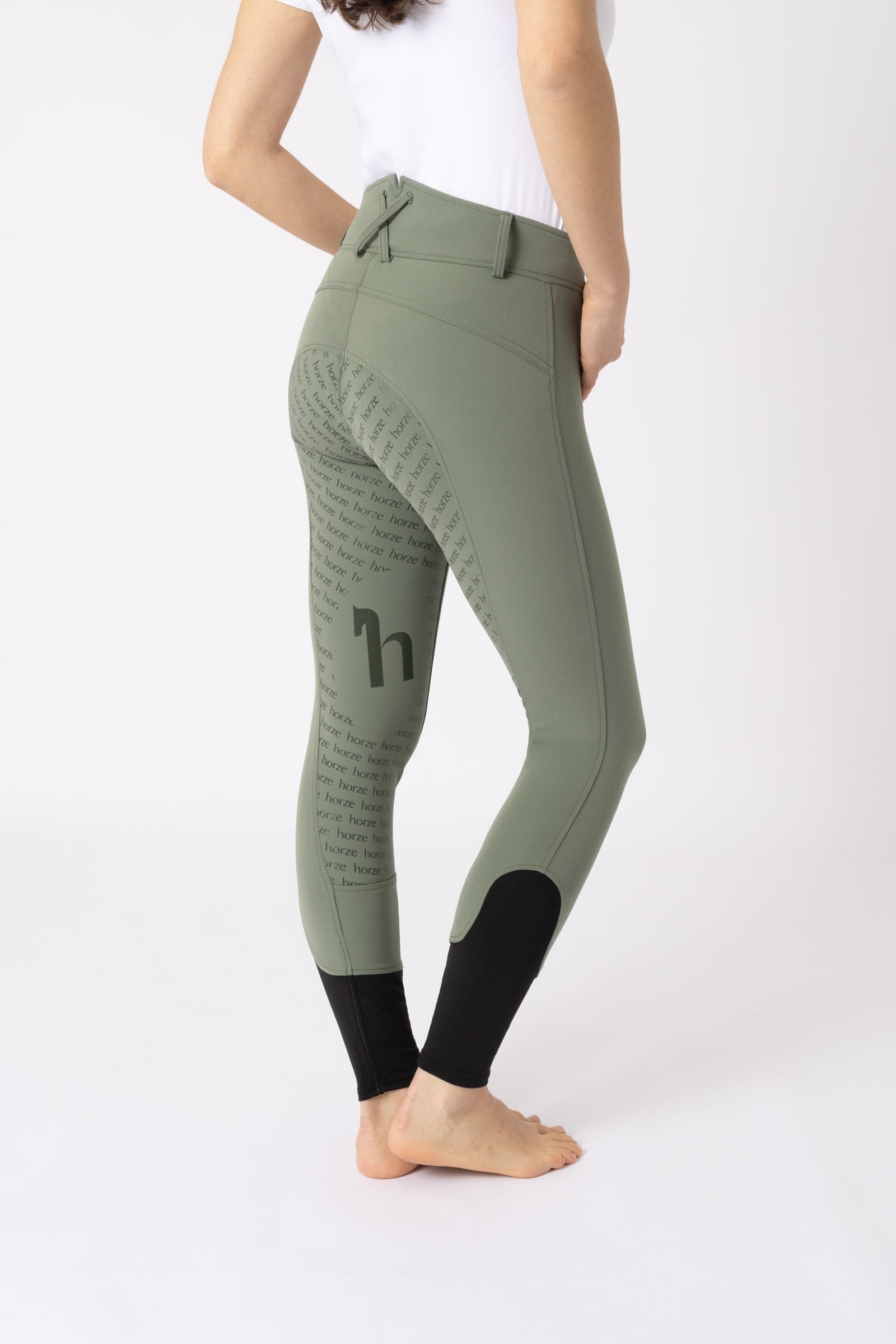 Horze Bryczesy damskie z wysokim stanem, z silikonowym lejem Micro FS Womens Breeches