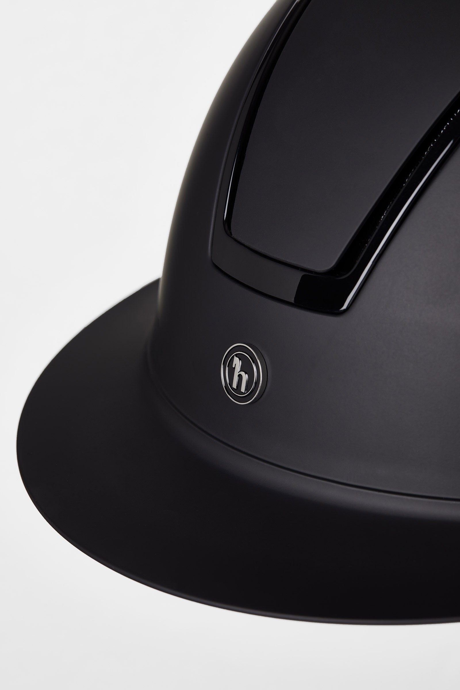 Horze Noir Riding Helmet II with Shiny Frame & Sun Visor Safety Equipment