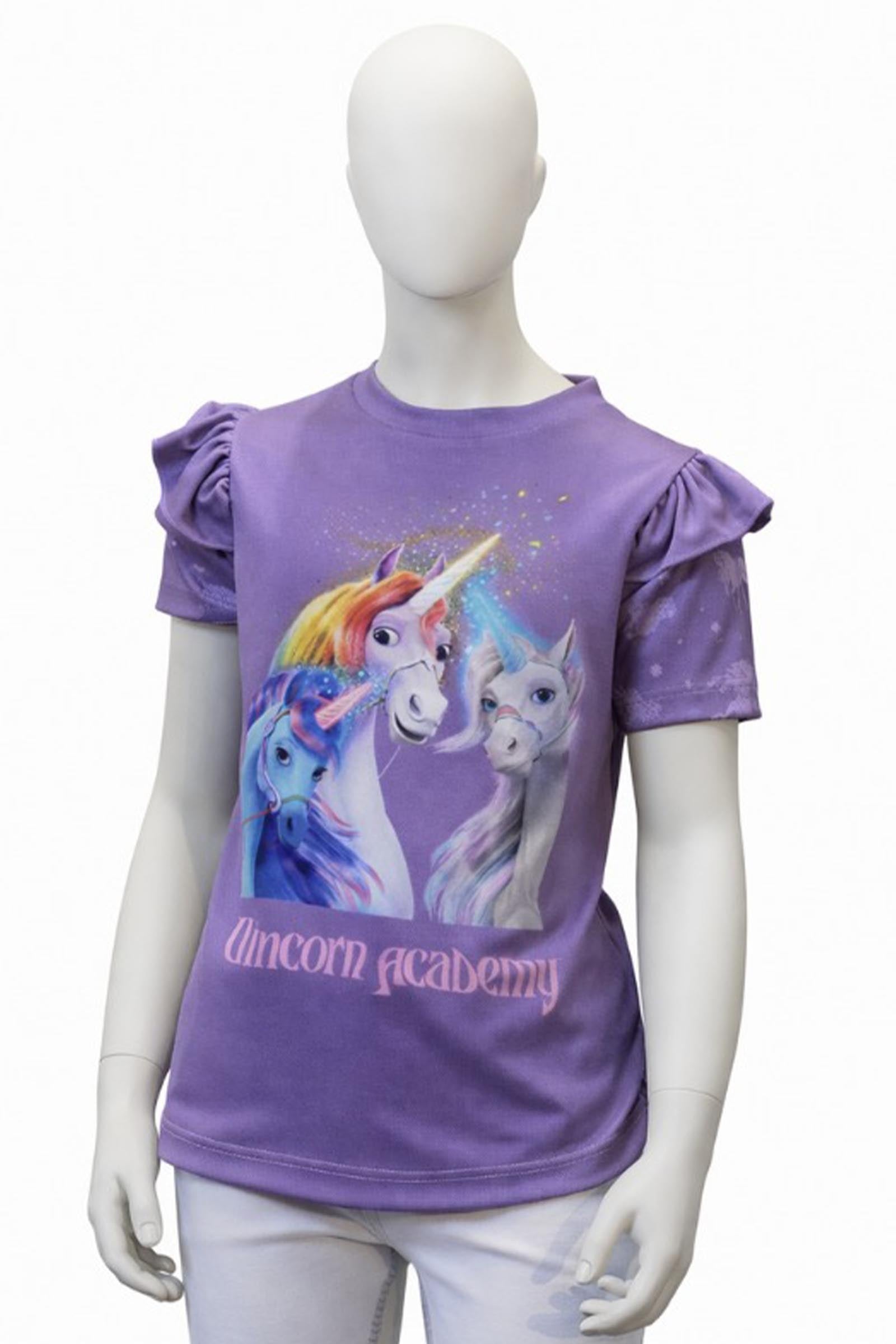 Kavalkade Unicorn Academy Wings dziecięca koszulka Odzież jeździecka dziecięca