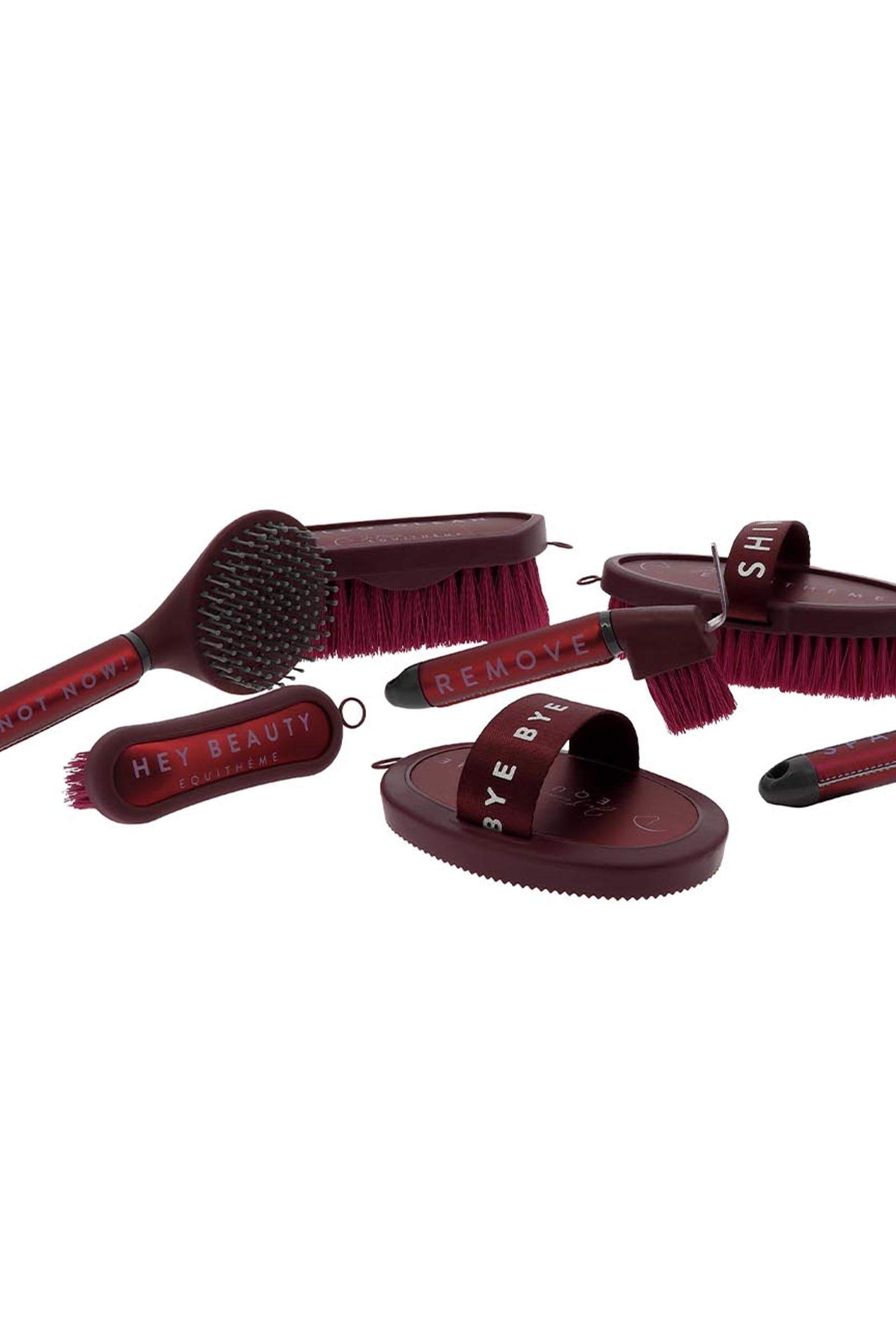 Equi Theme EQUITHÈME Je t'aime Head Brush Horse Grooming Tools