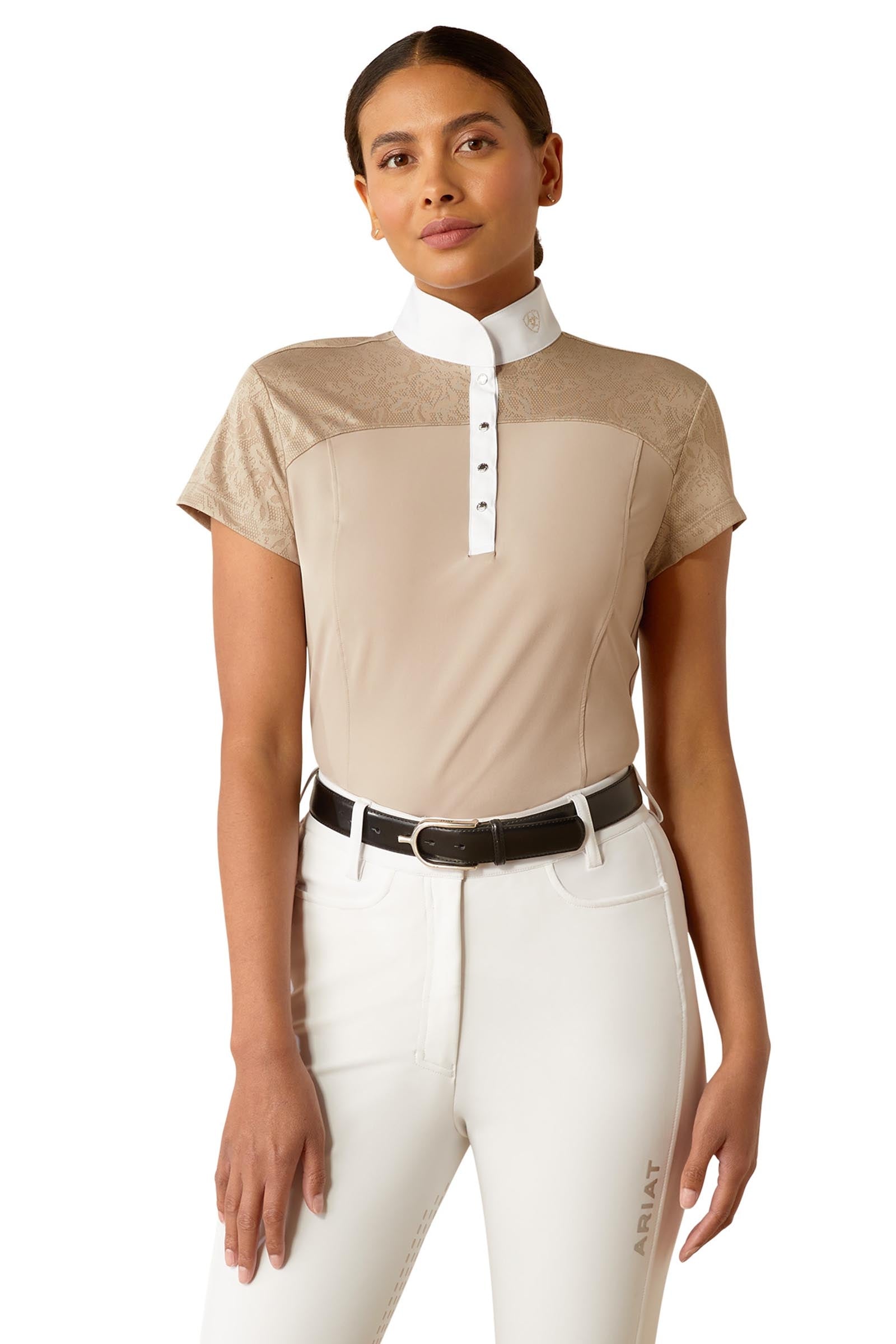 Ariat Bellatrix damska koszula konkursowa z krótkim rękawem Odzież jeździecka damska